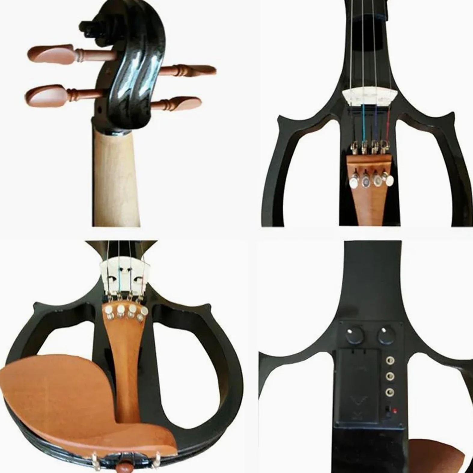 Violino Violino Elettrico Di Livello Professionale 4/4 | Realizzato a mano in legno di giuggiola