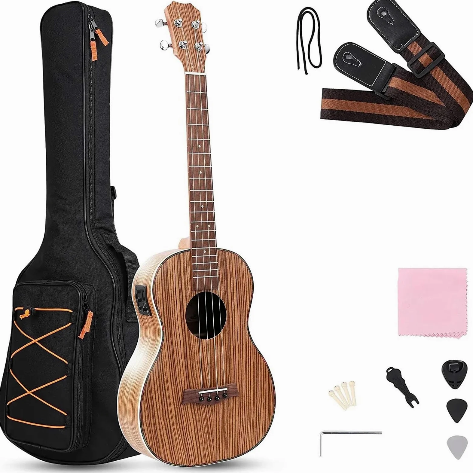 Ukulele Set Ukulele Baritono Da 30 Pollici Per Ukulele Elettrico Per Principianti Adulti E Giocatori Professionisti