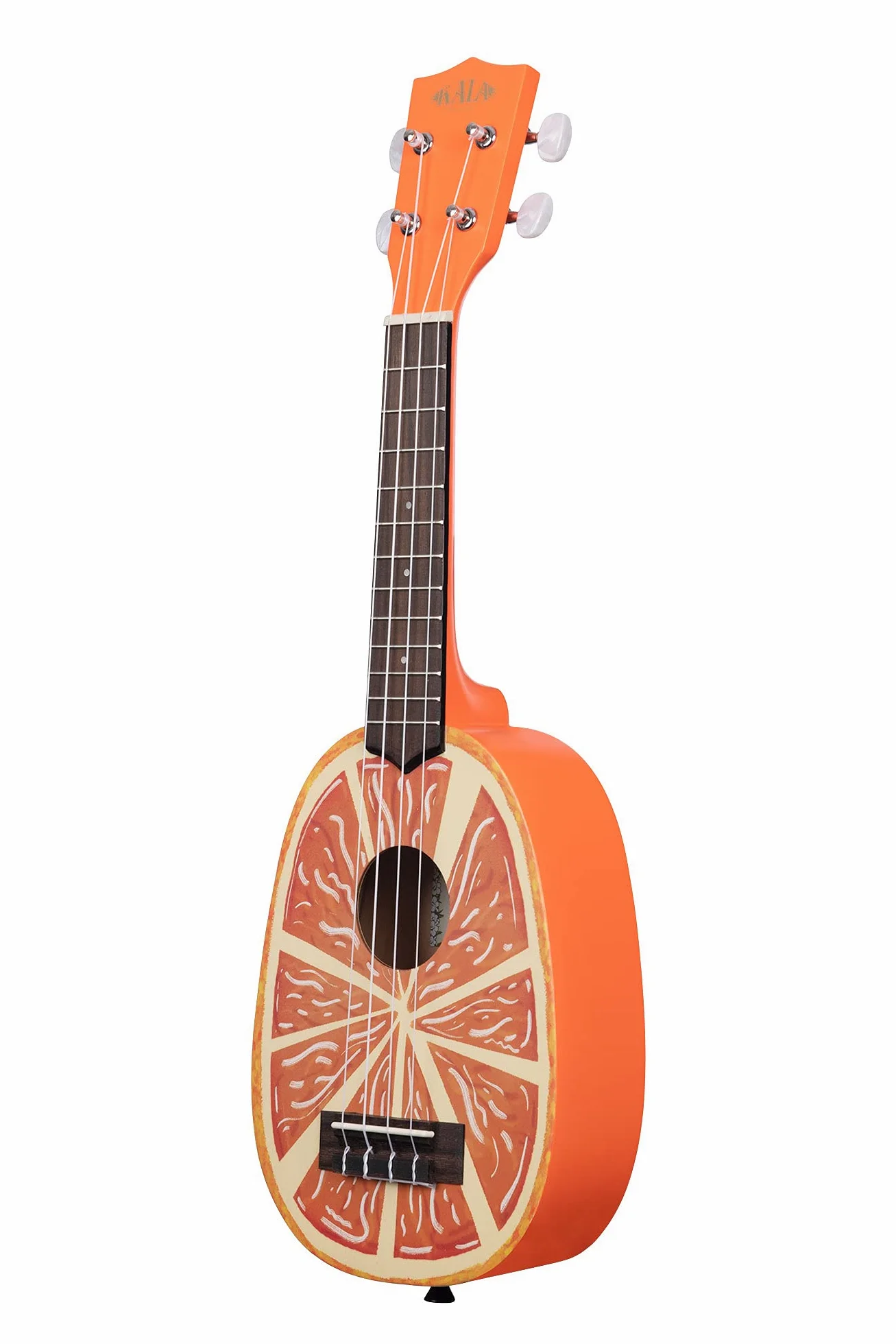 Kala - KA-NV-ORNG - Ukulele Soprano Bambini Adulti e Principianti, Ukulele Scuola Media in Mogano per Musicisti Esperti e Nuovi con Custodia Inclusa, Strumenti Musicali Bambini a Corda, Satinato