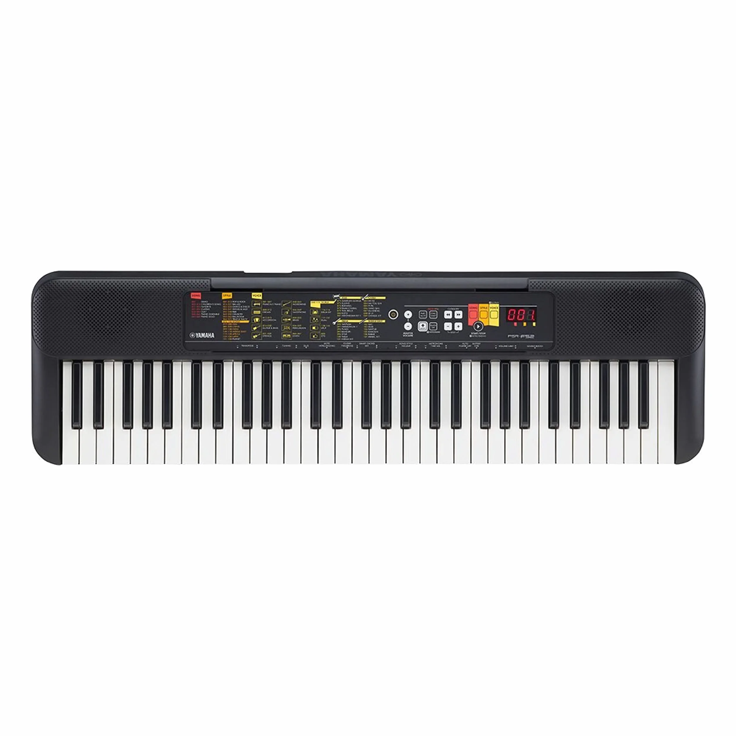 Yamaha - PSR-F52, Tastiera digitale portatile e compatta, 61 tasti, 144 voci di strumenti e 158 stili di accompagnamento, colore nero