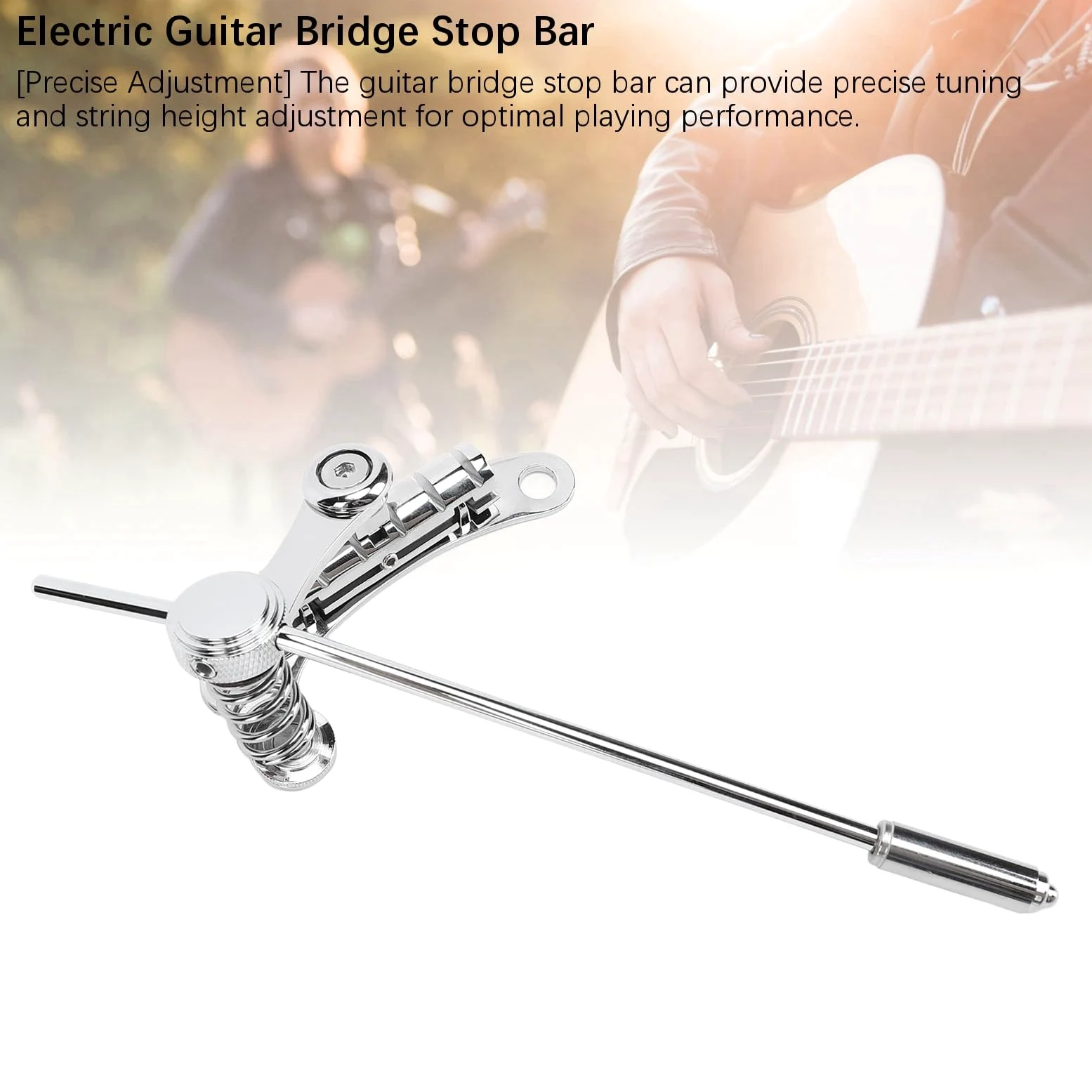 Guyker Tremolo, Cordiera a Ponte per Chitarra Elettrica per Chitarre SG TM85, Cromato, Parte di Ricambio Ideale, Accordatura Premium, Risonanza Migliorata