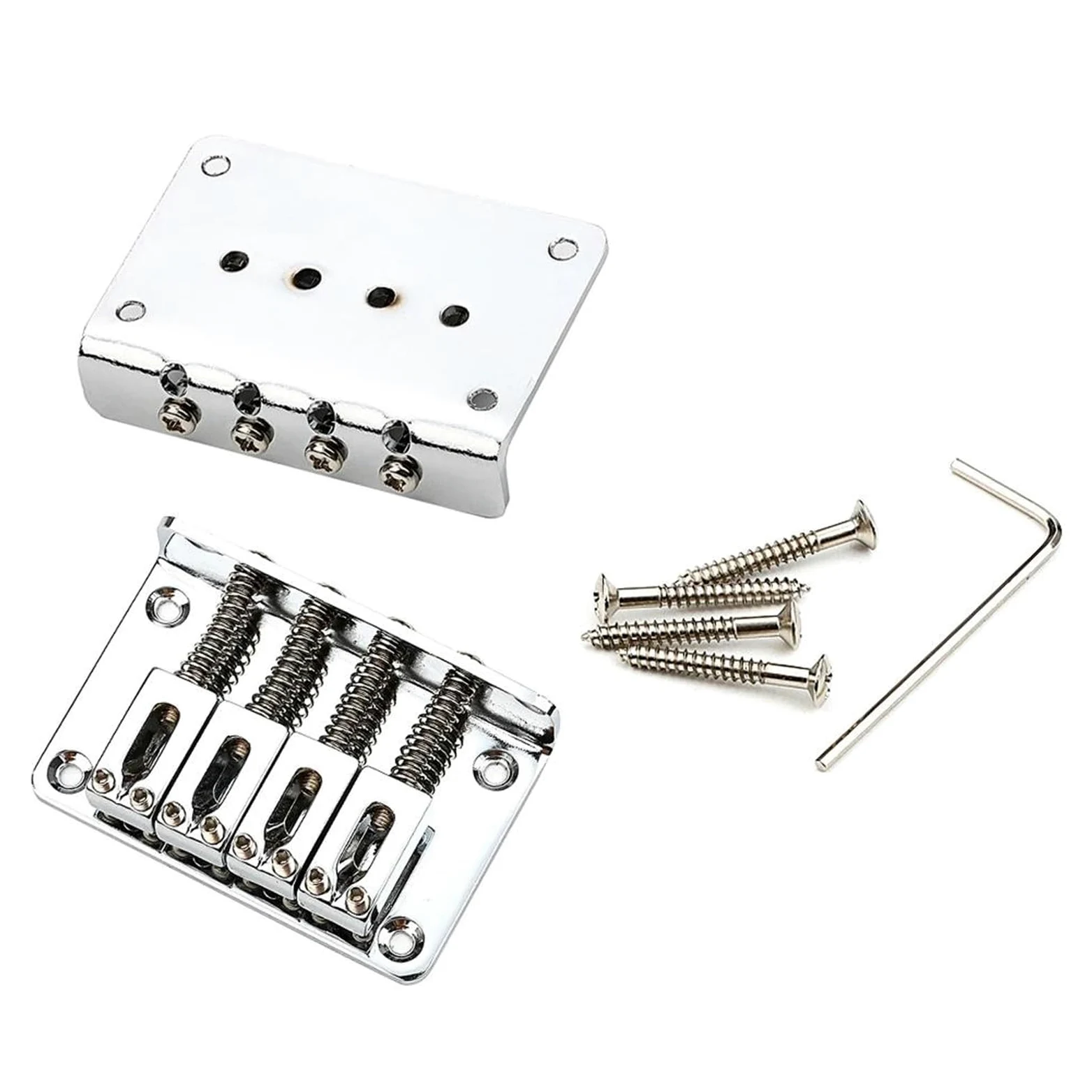 Ponte Chitarra Ponte hardtail per chitarra elettrica parti di ricambio per 4 corde migliorano la stabilità e il tono