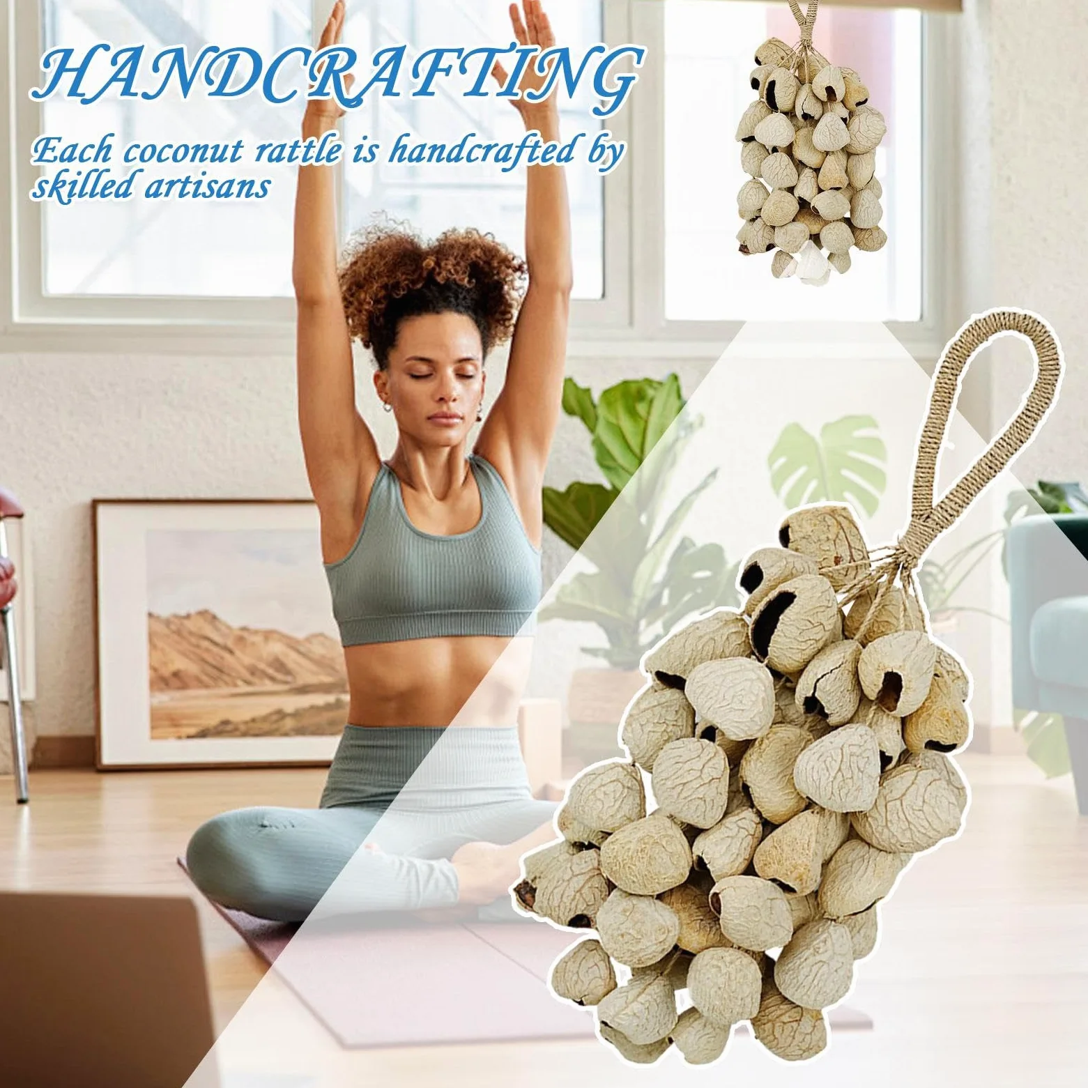 Strumenti per la Sonora Decorazione Rustica Interattiva Fatto a Mano | Sonagli Giocattoli Musicali Percussioni A Mano Per Relax in Casa Giardino e Esterni per Adulti Bambini Compleanno e Vacanze