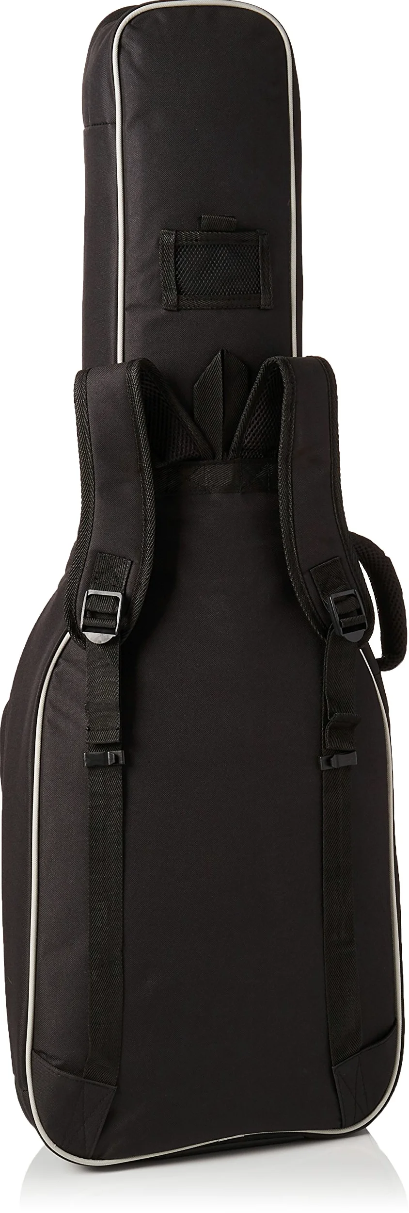 GEWA Borsa per chitarra Economy 12mm per chitarra classica 1/2 nero (antistrappo e impermeabile, imbottitura 12mm, cinghie di lusso per zaino, ampio scomparto per accessori) 212120