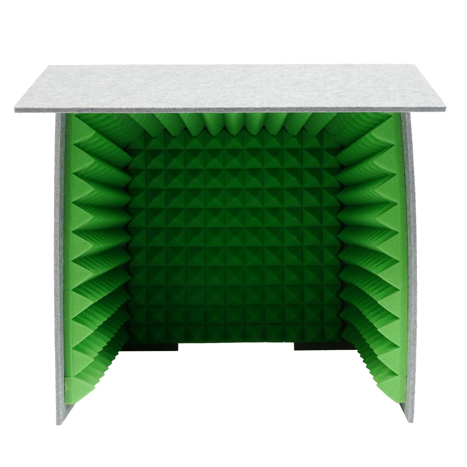 Copertura insonorizzante per desktop, cabina vocale, portatile, schermatura fonoassorbente, schiuma isolante, 60 x 60 x 60 cm, per registrazioni vocali, streaming live (verde)