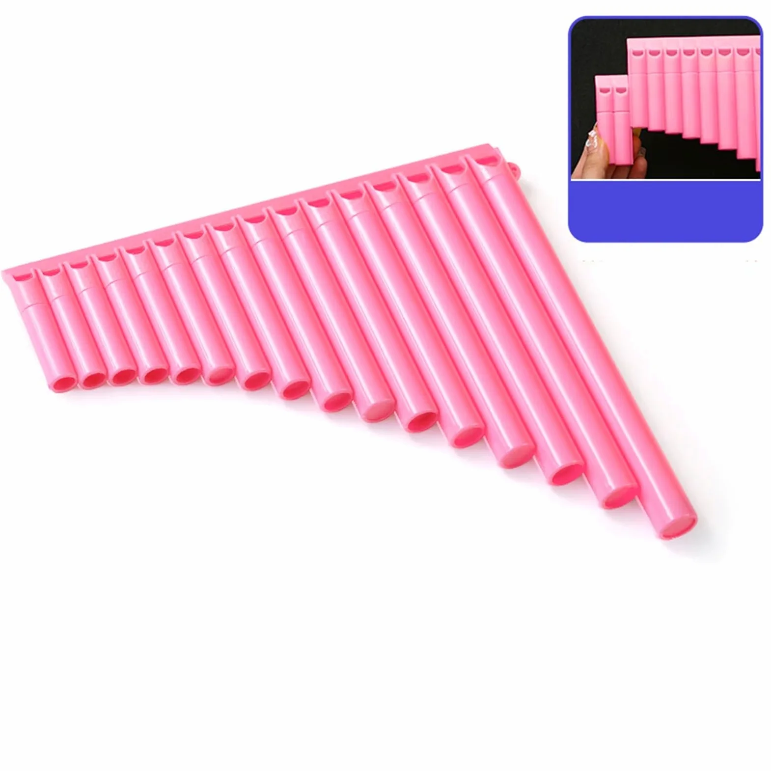 Flauti Pan Professionali Do Maggiore Rosa Flauto Di Pan 16 Tubi In Resina ABS Strumento Per Principianti