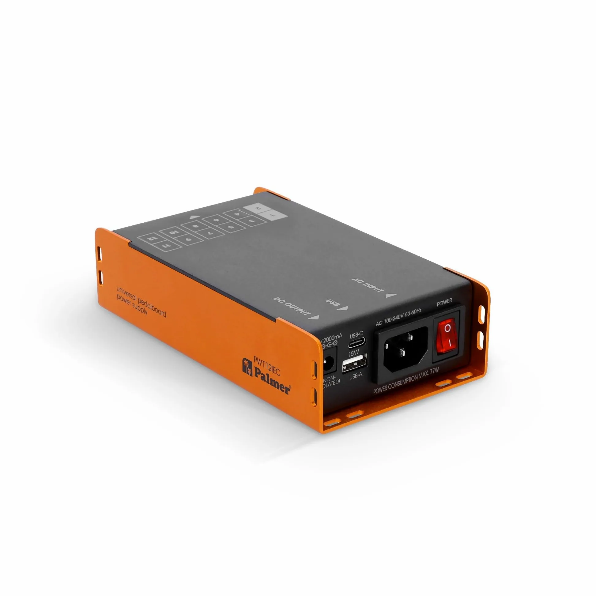 Palmer PWT 12 IEC Universal Pedalboard Power Supply with USB