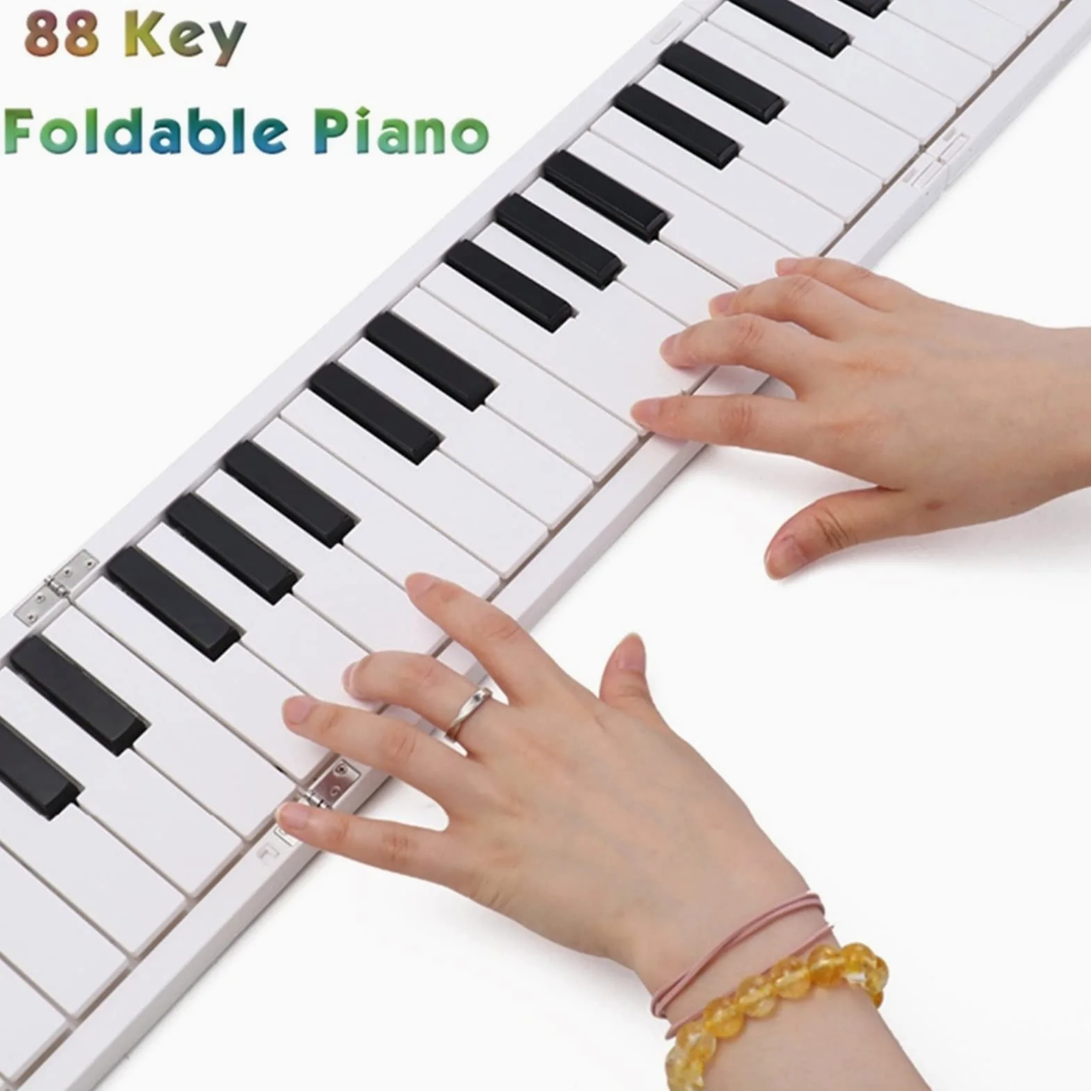 FLFL Piano Elettrico Pieghevole 88 Key Pieghevole Pianoforte per Pianoforte Digitale Pianoforte Elettronico Pianoforte Elettronico Pianoforte con Pedale Sustain Midi Tastiera