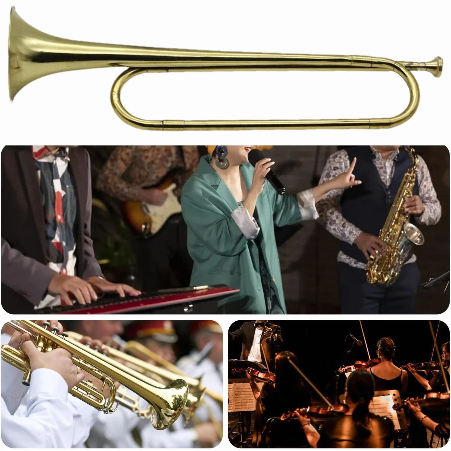 Genérico Tromba Cornetta, Strumento di di tromba - Strumento portatile per tromba di cavalleria in - di tromba in , tromba standard retrò, strumento musicale