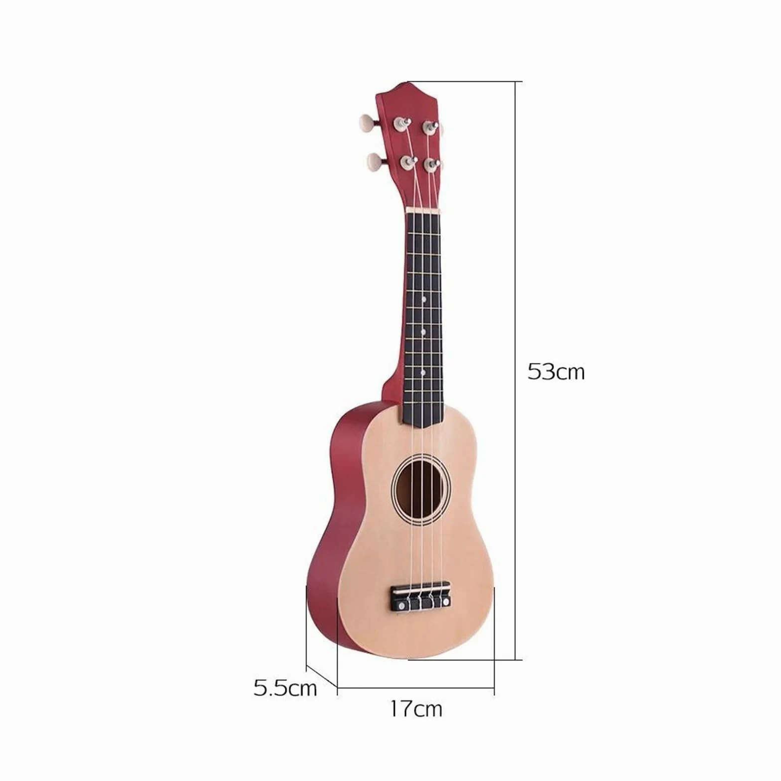Ukulele Acustico In Tiglio Da 21 Pollici Con Borsa Per Il Trasporto, Corde Per Ukulele, Plettri, Accordatore Ukulele per Principianti