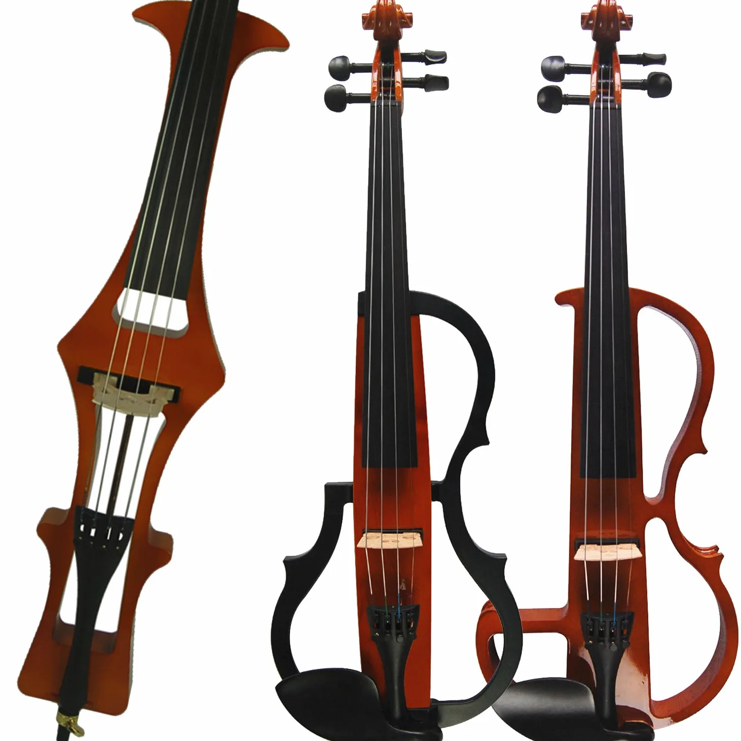 Aliyes Violino elettrico silenzioso fatto a mano 4/4 Full Size Professionale Studente Violino Per Principianti In Legno Solido Violino Kit Stringa, Spalla, Rosina, DSDT-1804.