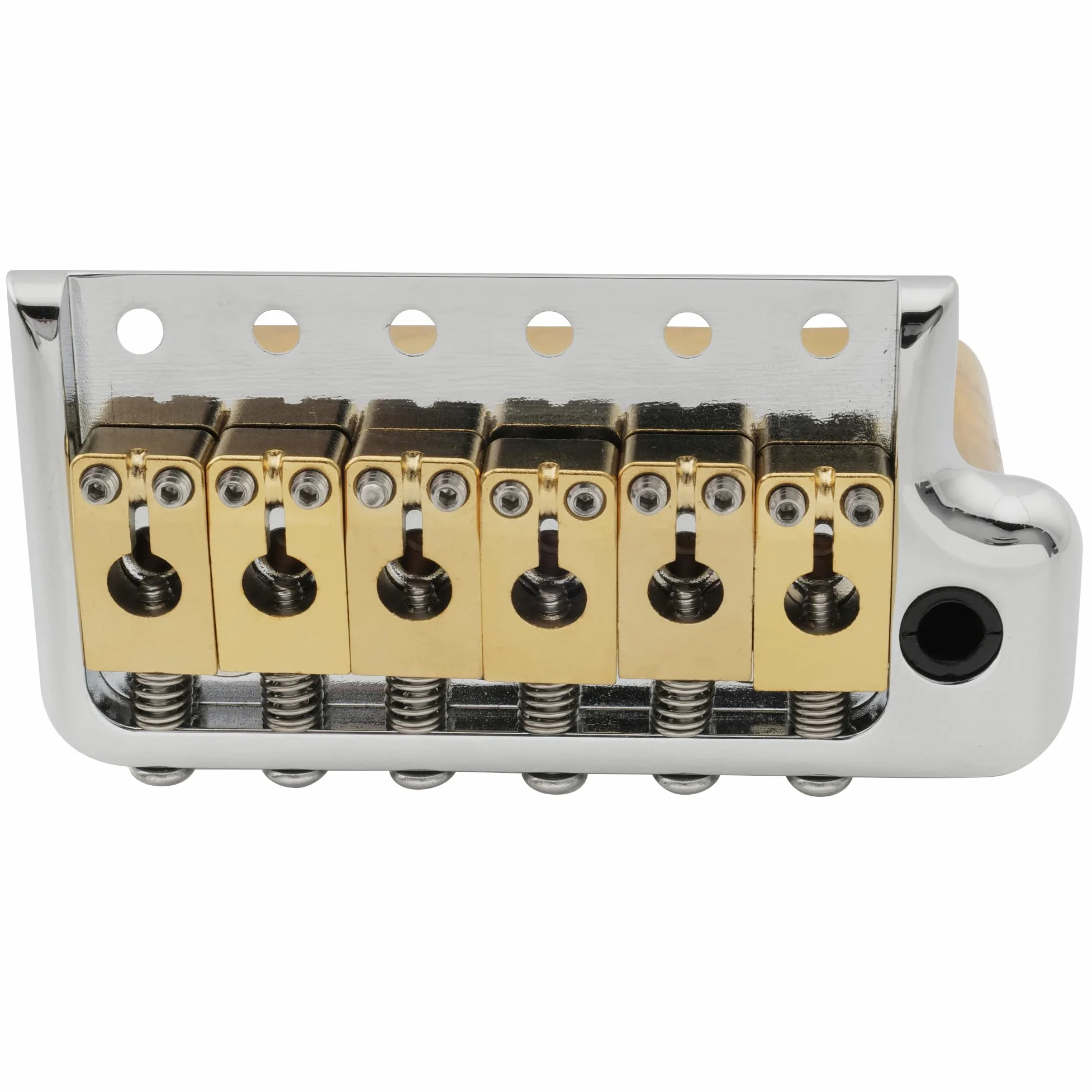 Musiclily Ultra 52,5 mm Solido Ottone Stile Ponte Tremolo 6 Viti Knife Edge per Chitarra Elettrica Tipo Strat, Hybrid