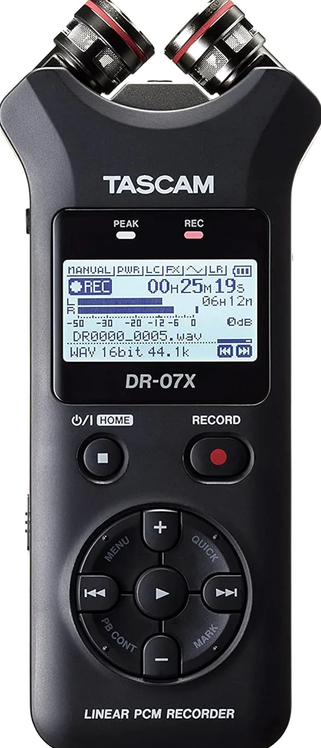Tascam Registratore audio digitale portatile stereo DR-07X e interfaccia audio USB