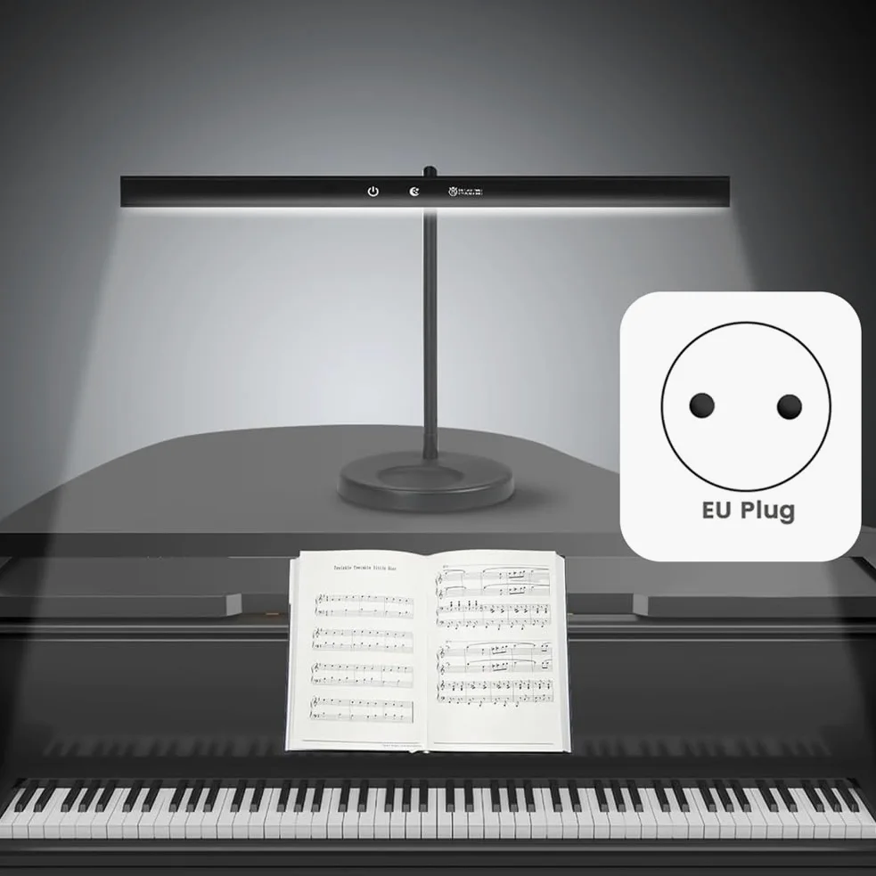 Malloy Musica per Pianoforte Light Dimmable Modern Reading Lamp per Pianoforte, Musicista, Lettura di Libri, Music Stand Light For Exight Piano UE Plug