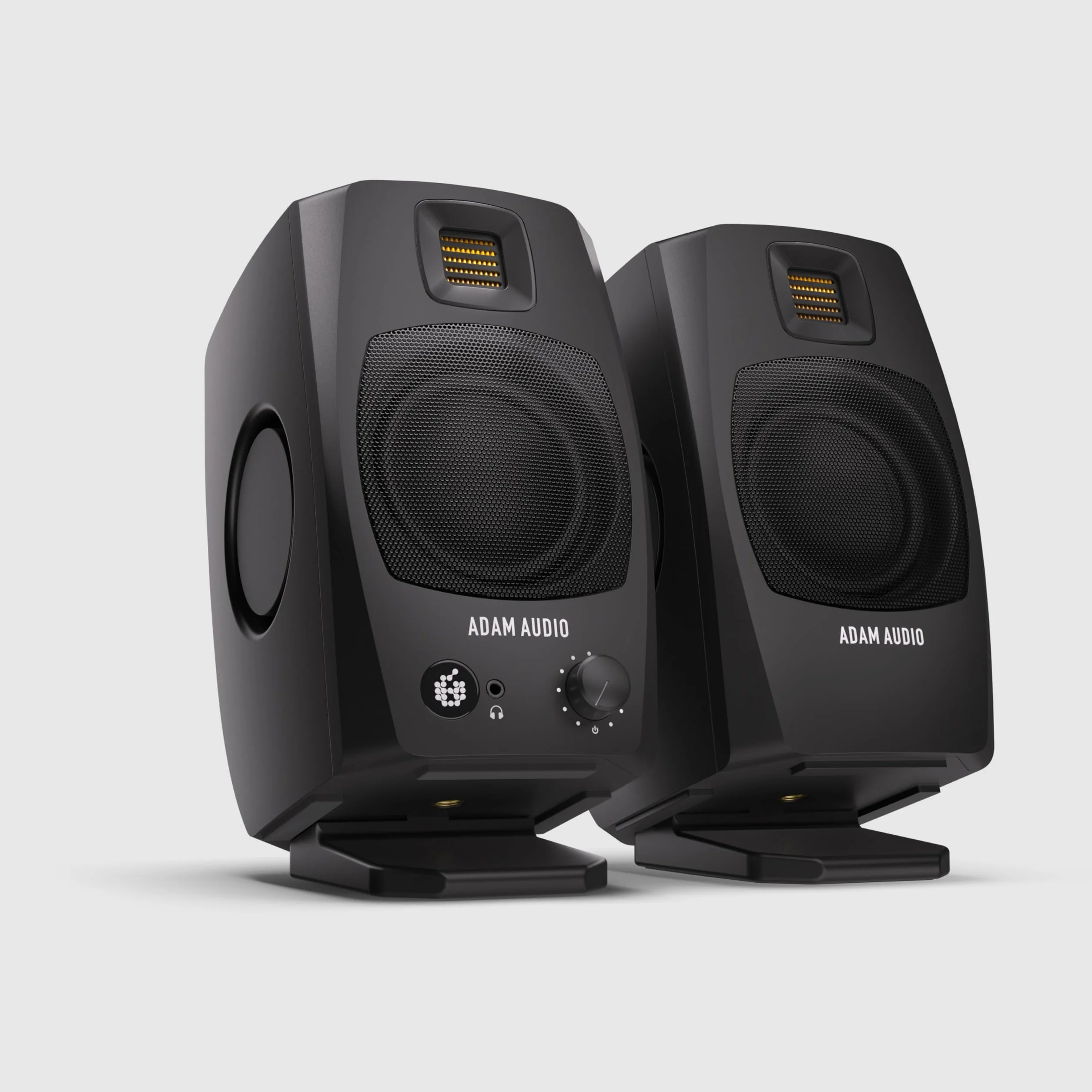 Sistema di monitoraggio attivo da desktop ADAM Audio D3V con connessione USB-C (coppia, nero)