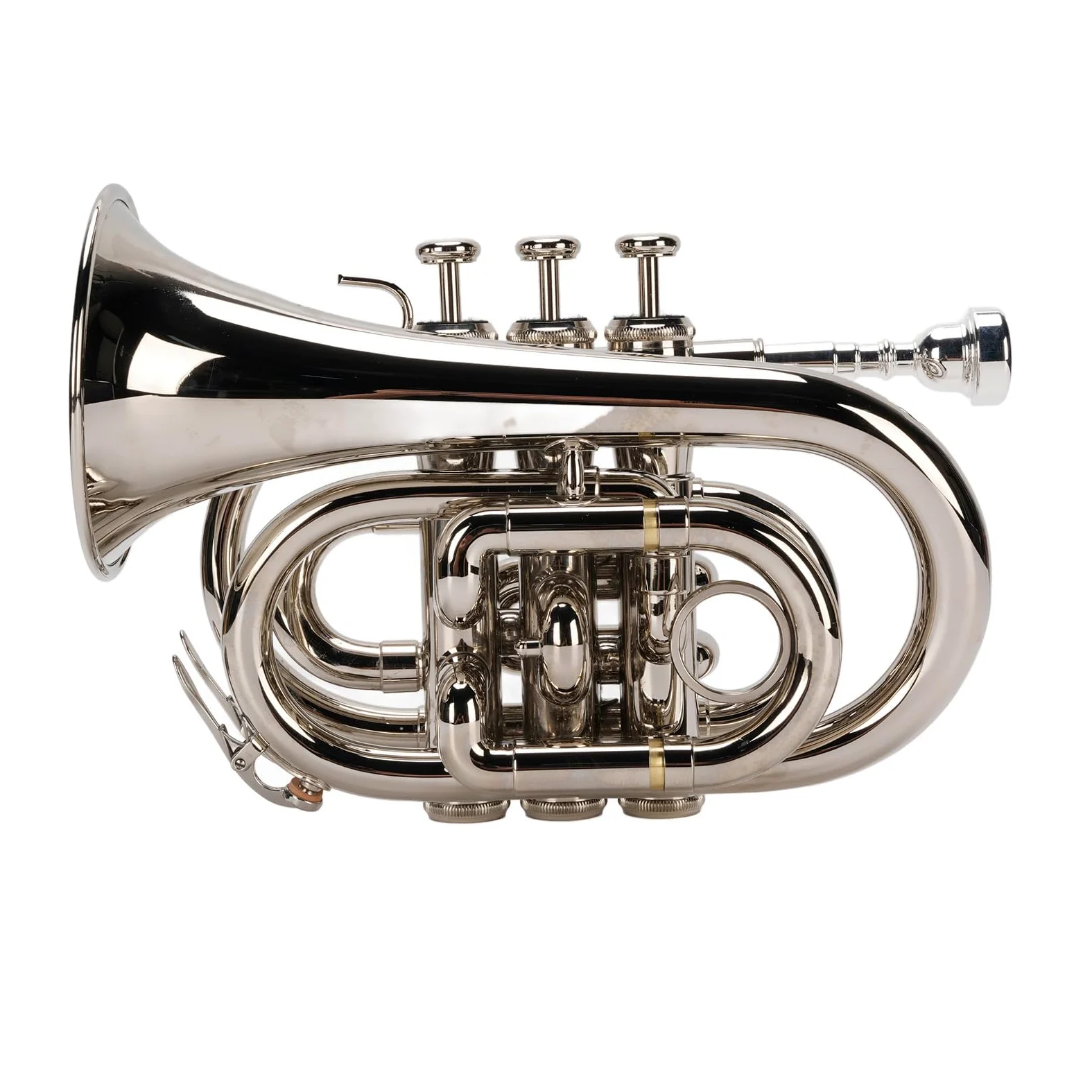 Eujgoov Mini Bb Tromba Set N durabilità in Ottone Placcata Squisita Artigianato Valvola a Doppio Drenaggio Portatile qualità del Suono Eccezionale per i Principianti di Apprendimento