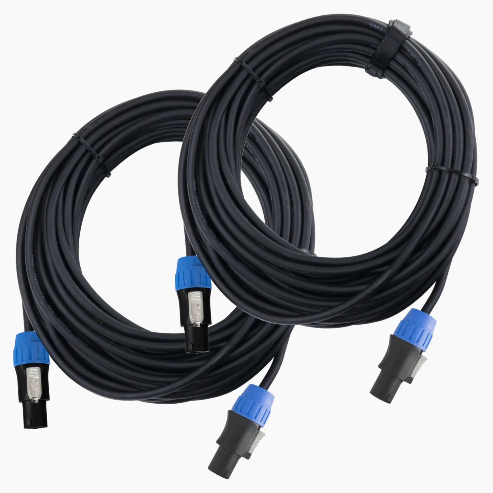 Pronomic pro-line BOXSP1-10 Cavo per Altoparlanti 2x 1,5 mm² - 1 Coppia di Cavi Professionali per Casse DJ & PA - Lunghezza: 10 m - Connettore: 2 Poli Compatibile Speakon - Morsetto a Chiave - Nero