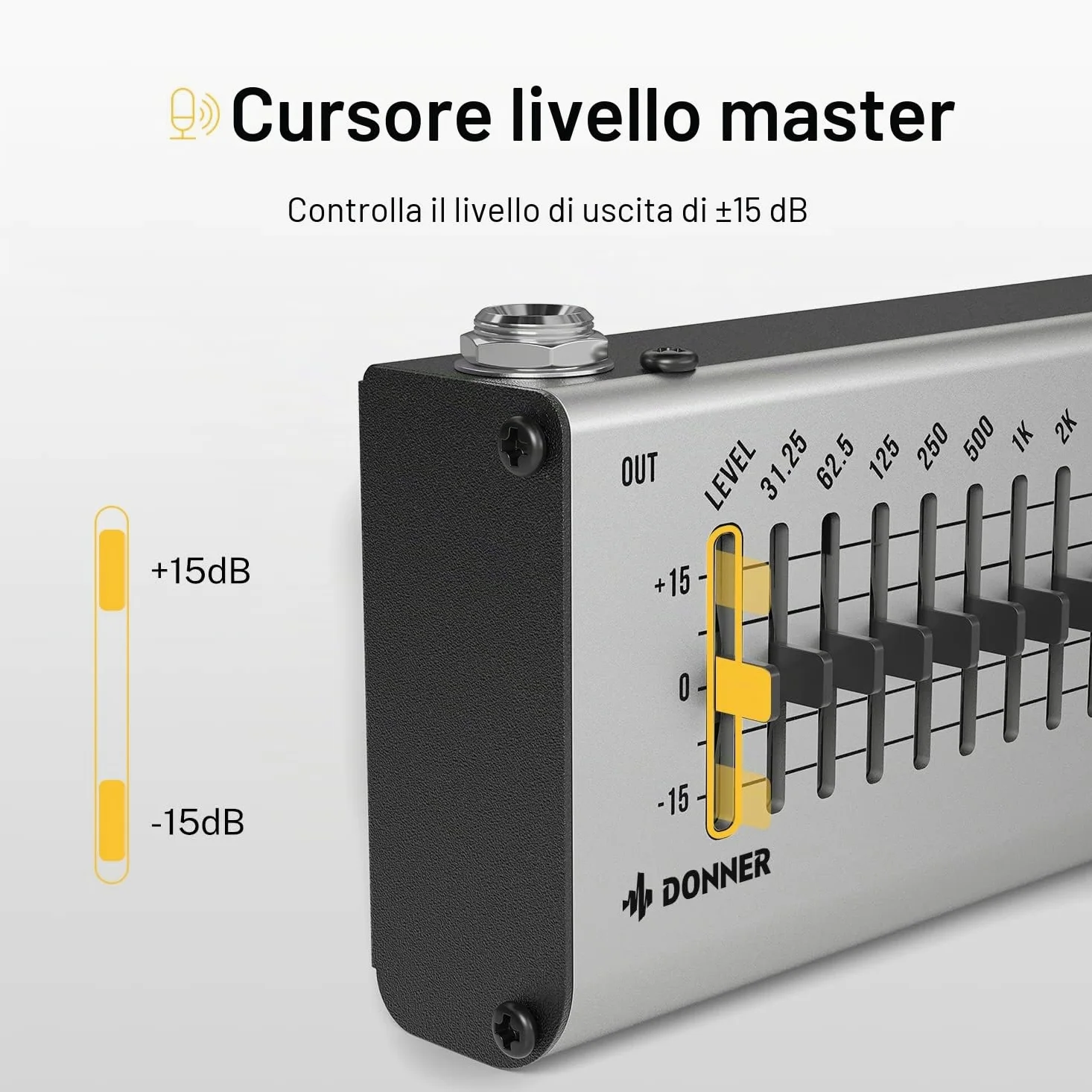 Pedale EQ Donner, equalizzatore a 10 bande, EQ Seeker per chitarra e basso, true bypass