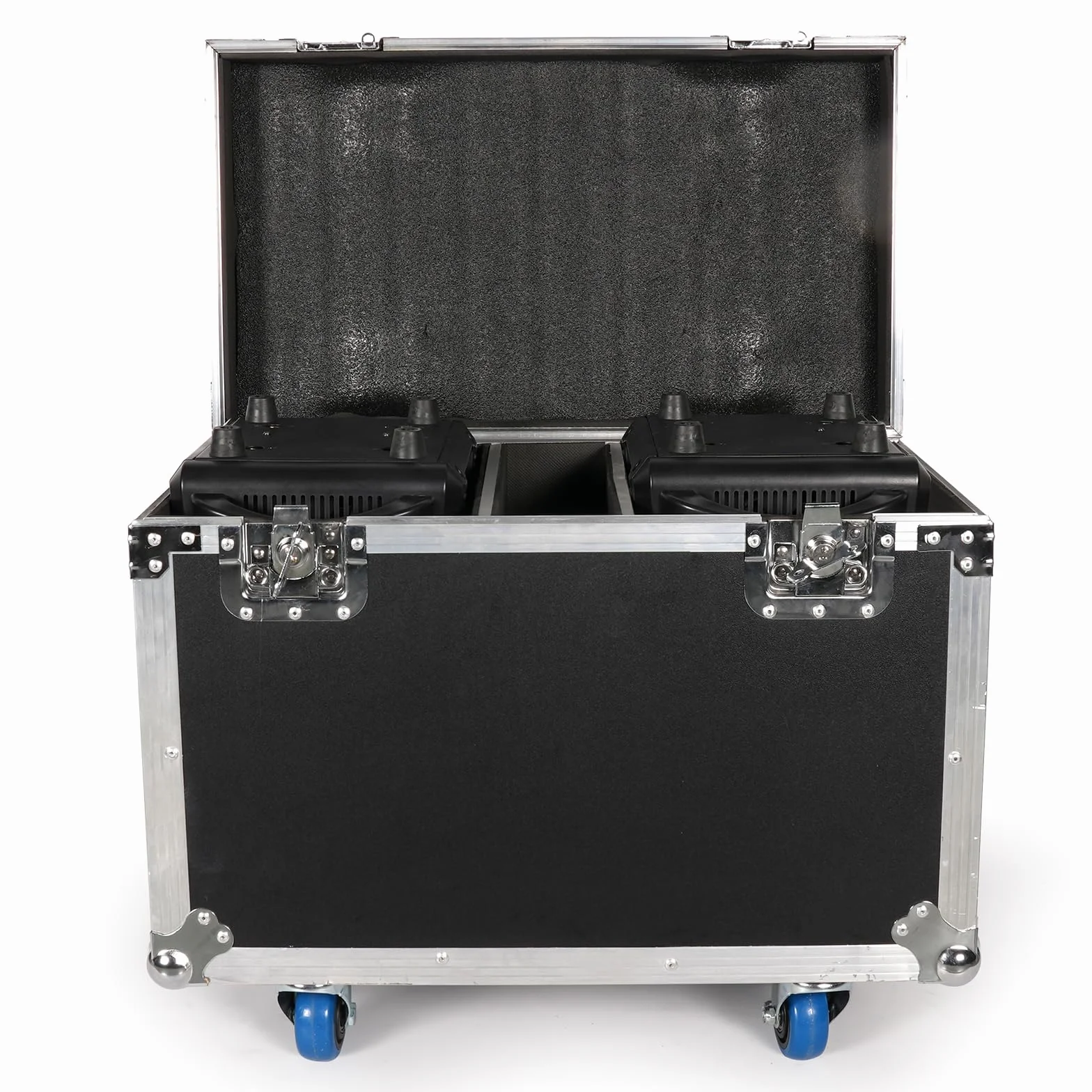 2 faretti LED a testa mobile da 200 W con flightcase, 11 colori, 14 gobos, Beam, luci per discoteca per palcoscenici, club, matrimoni, bar