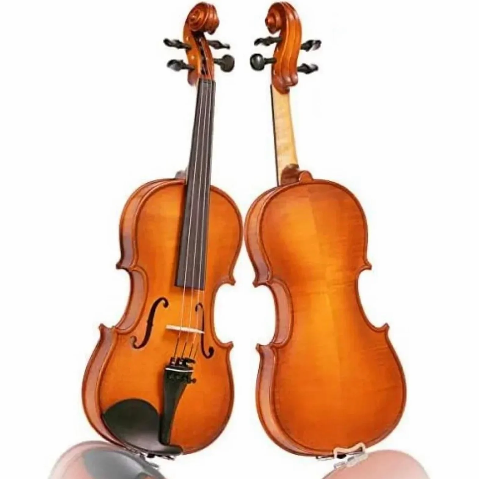 Kit Di Violino Professionale Violino 4/4 A Grandezza Naturale Violino Acustico In Legno Massello Intagliato E Verniciato A Mano
