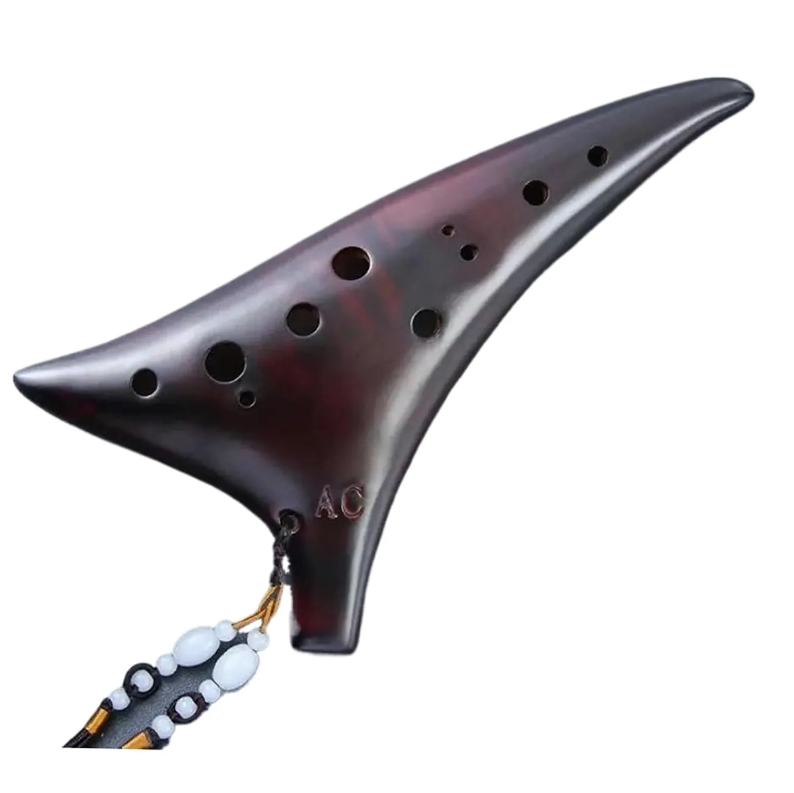 Ocarina Ocarina In Ceramica A 12 Fori Per Principianti Strumenti A Flauto Classici Con Tono C Con Custodia Protettiva E Cordino(B)