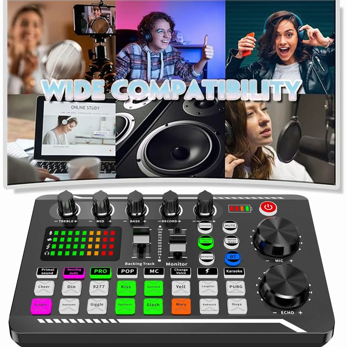 Podcast Bundle BM-800 Microfono a condensatore con kit scheda audio live F998 Attrezzatura Cambia voce e funzioni mixer per PC Studio Recording Broadcasting