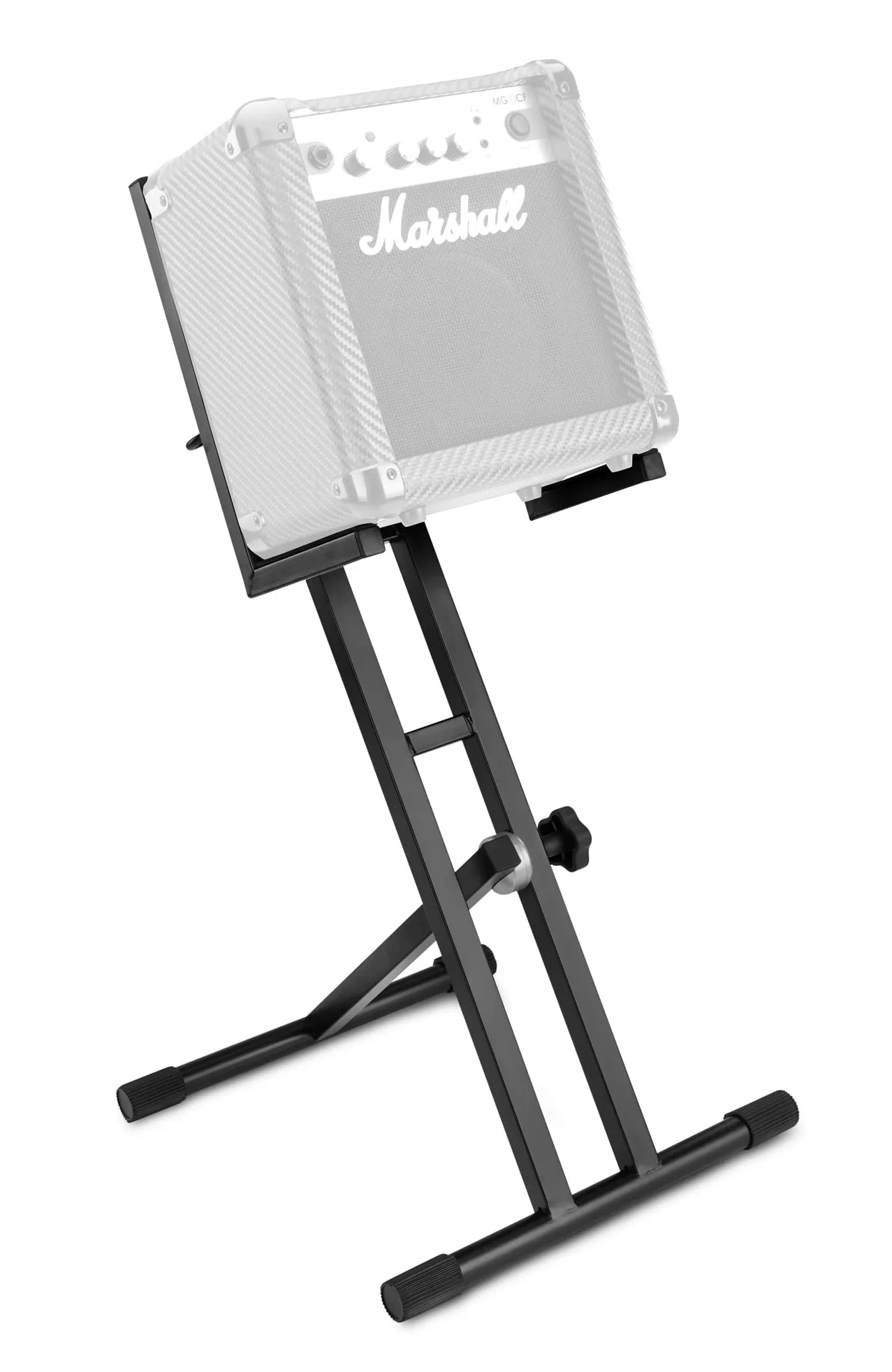Pronomic Supporto MXS-100 per mixer, amplificatori chitarra, combo amp, laptop, casse, rack. Altezza totale 47-82 cm, altezza appoggio da terra 35-68,5 cm.