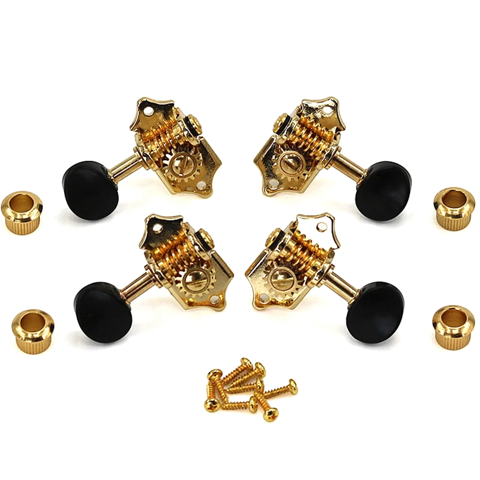 Meccanico accordatore Ukulele Tuning Pegs Pulsante Strings Sintonizzatori Accessori Per Testa Ukulele Parte +4 Viti Alta Qulity Golden