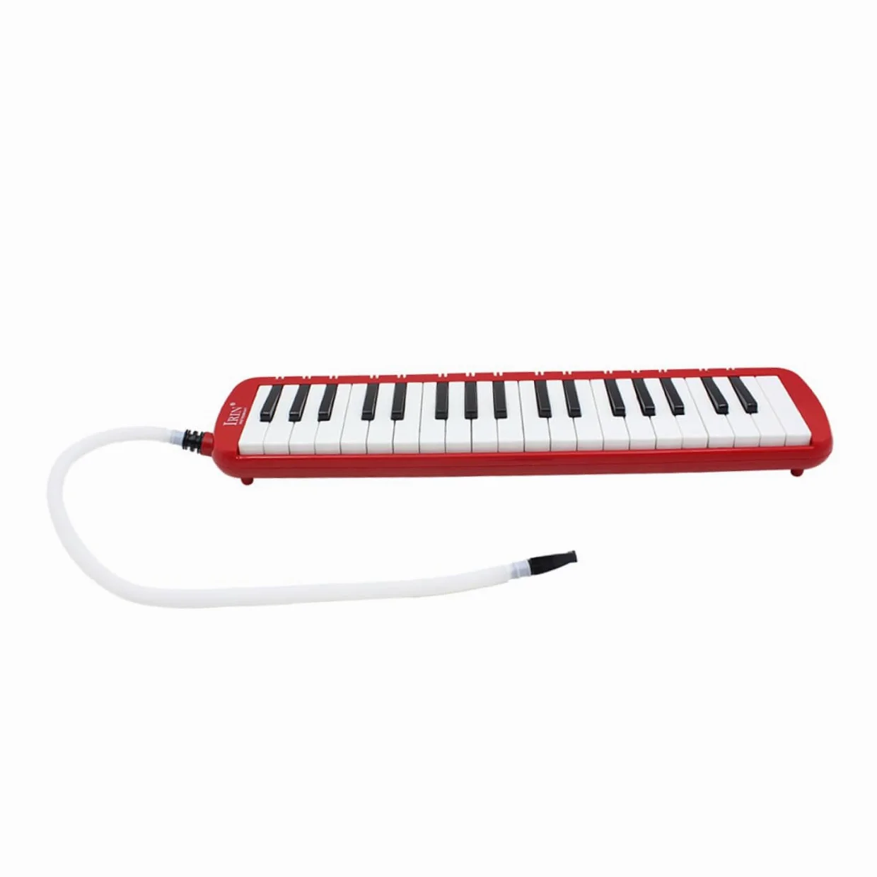 Melodica Strumento Musicale con Custodia 37 Tasti Rosso | Abs, Peso Leggero, senza Batterie, Borsa Integrata per Trasporto e Conservazione