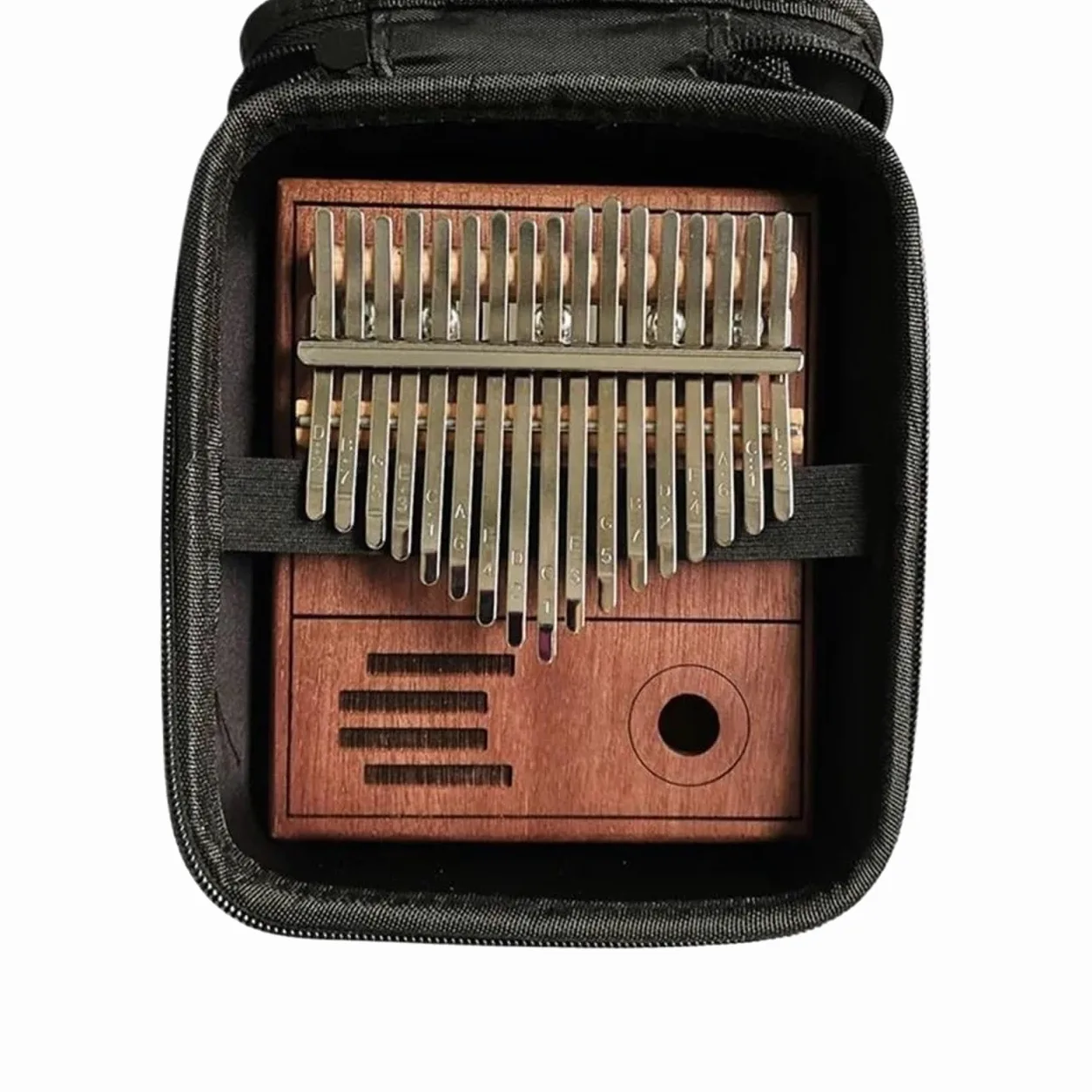 Principianti Kalimba 17 Tasti Kalimba Mogano Massello Africano Pollice Dito Pianoforte Suonare Con Chitarra Tastiera Strumenti Musicali In Legno(Borwn with bag)