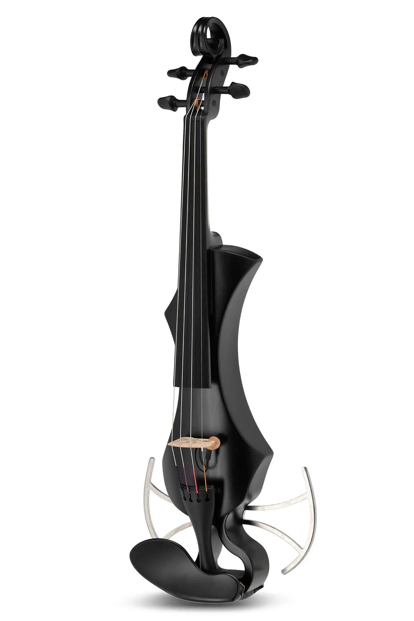 Violino elettrico GEWA, violino elettronico, Novita 3.0 nero con adattatore per poggia spalle, 4 corde