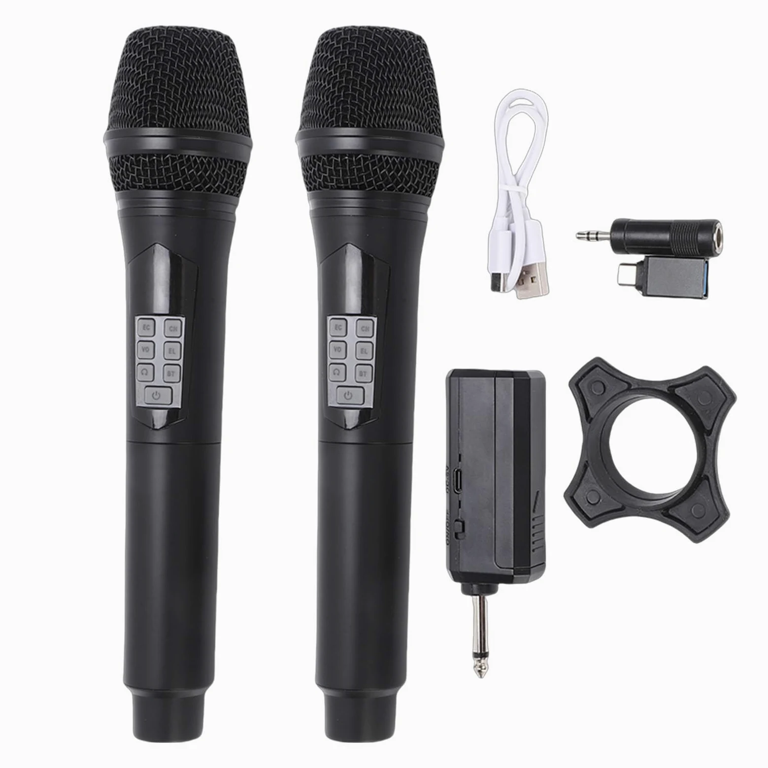 Cosiki Microfono Karaoke Portatile Wireless, Microfono Dinamico BT 2.4G, per Effetti Sonori Multipli con Cambi di Voce, Ideale per Streaming Live, Canto, Feste di Matrimonio e Chiese