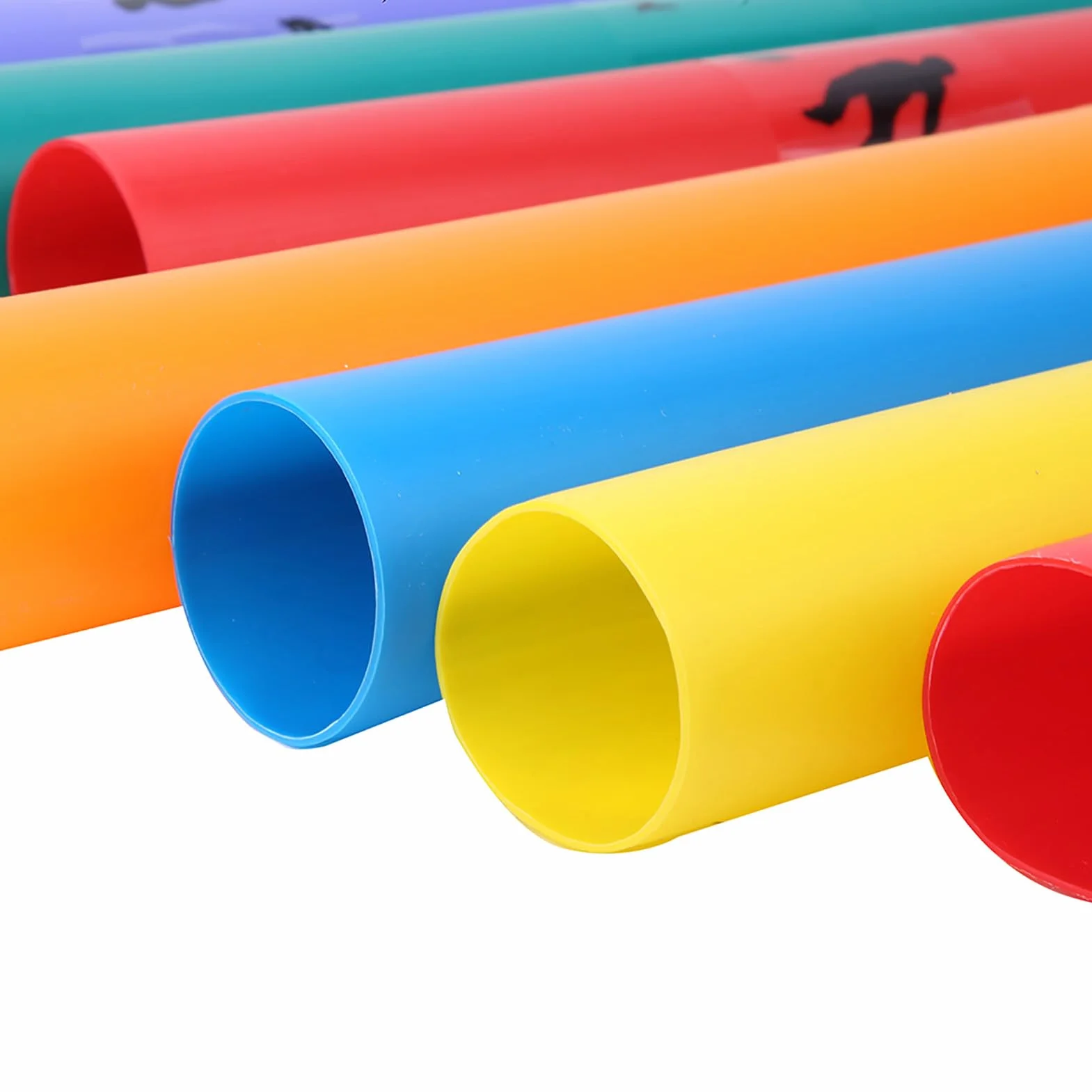 Alomejor Tubi Sonori Orff, Kit di Strumenti a Percussione in Plastica da 8 Pezzi con Tubi di Ottava Colorata per Giocattoli Musicali e Strumenti Educativi per Bambini