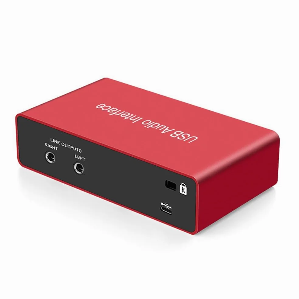 192KHz USB Audio Interface Scheda audio XLR Interfaccia Studio per Podcast Apparecchiature di Registrazione Professionale