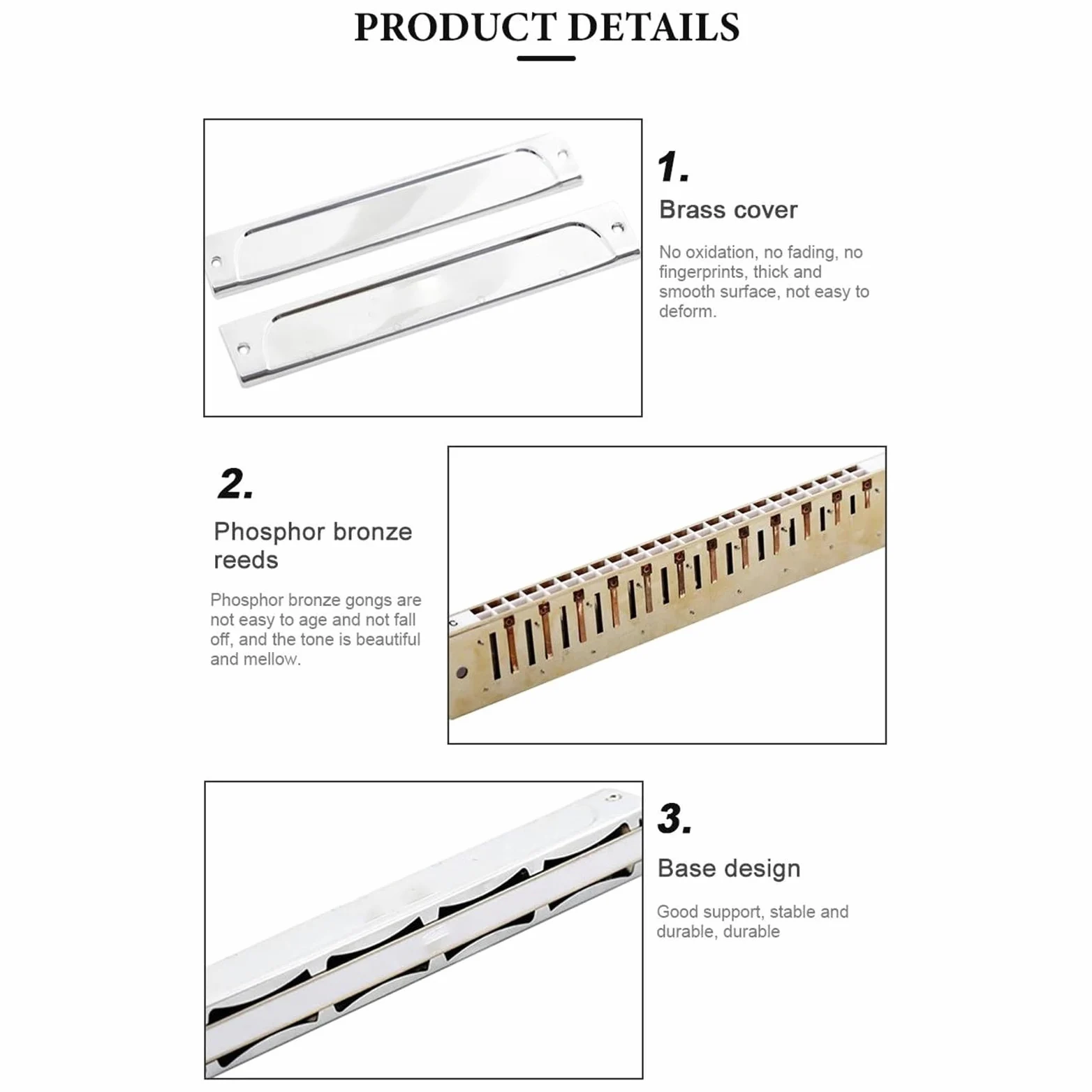 Chiave Armonica Tremolo A 24 Fori Di C. Organetto A Bocca Tremolo Professionale Per Professionisti Adulti(Fm)