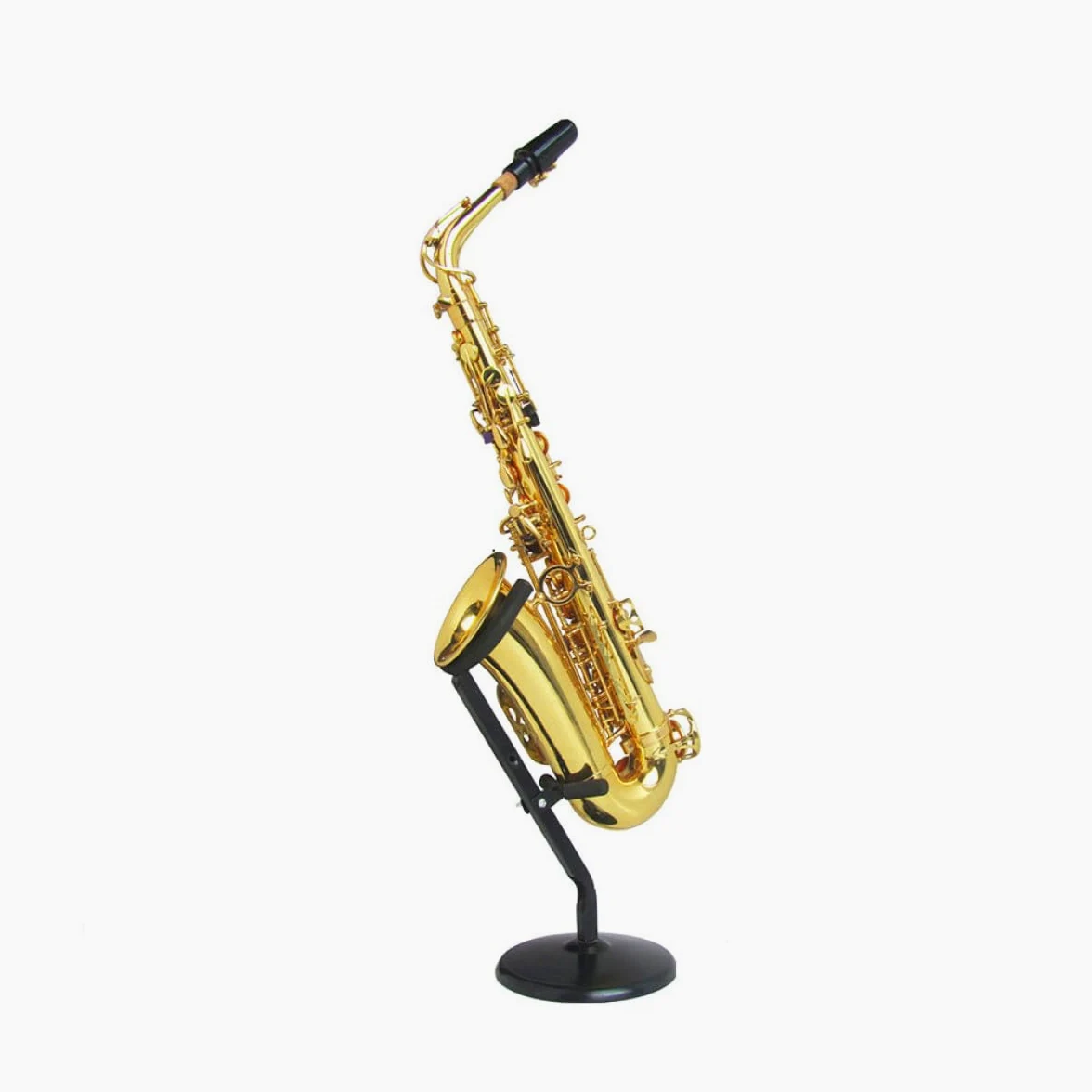 Abaodam Supporto per Sassofono Contralto Robusto e Durevole Supporto da Tavolo Elegante per Conservazione e Esposizione in Casa Sala Musica e Negozi di Strumenti Musicali