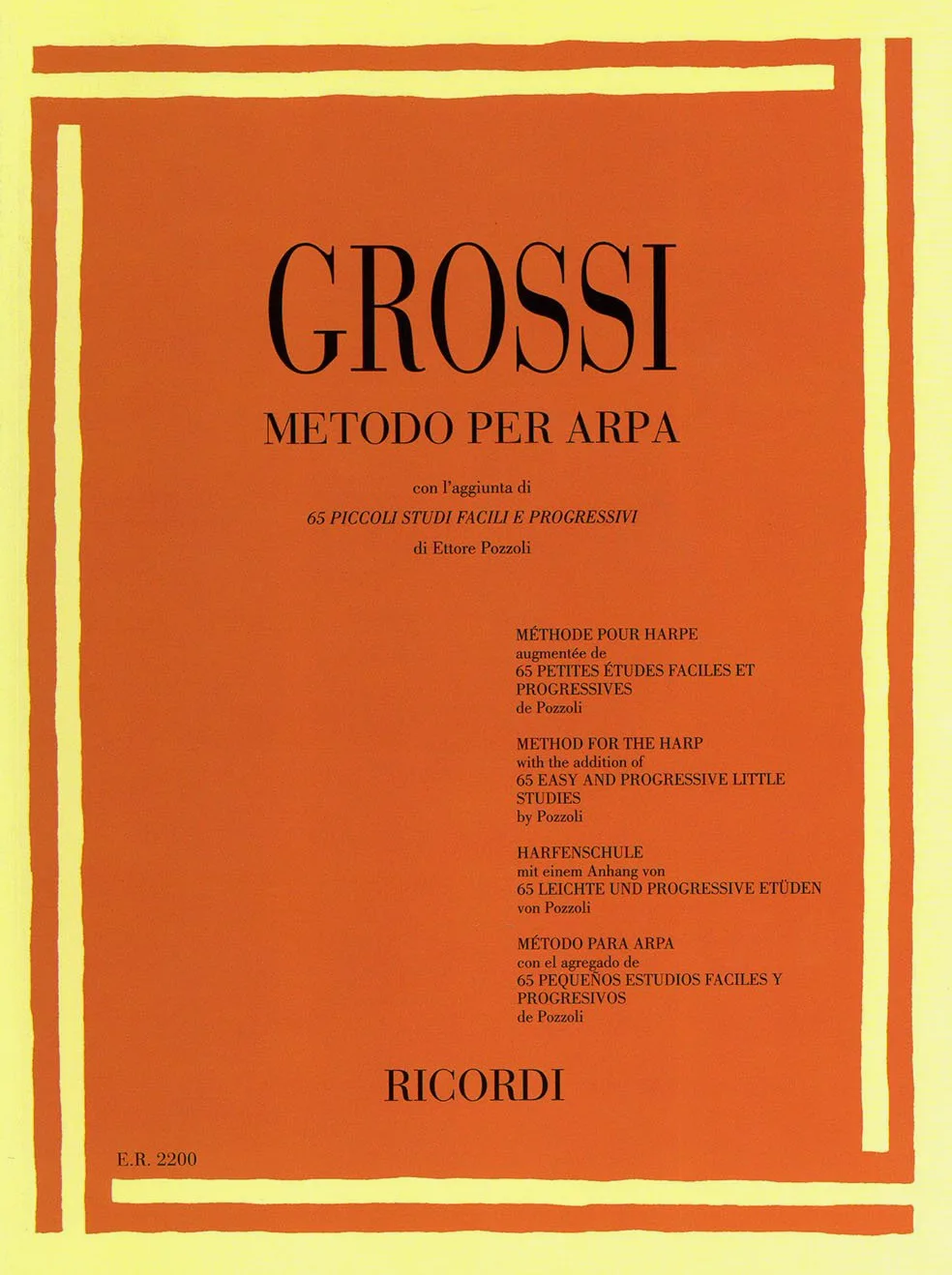 Maria Grossi Metodo per Arpa | 65 Studi Facili e Progressivi per Arpisti Principianti | Metodo per Iniziare a Suonare l'Arpa con Esercizi e Tecnica | Guida per Insegnanti e Studenti