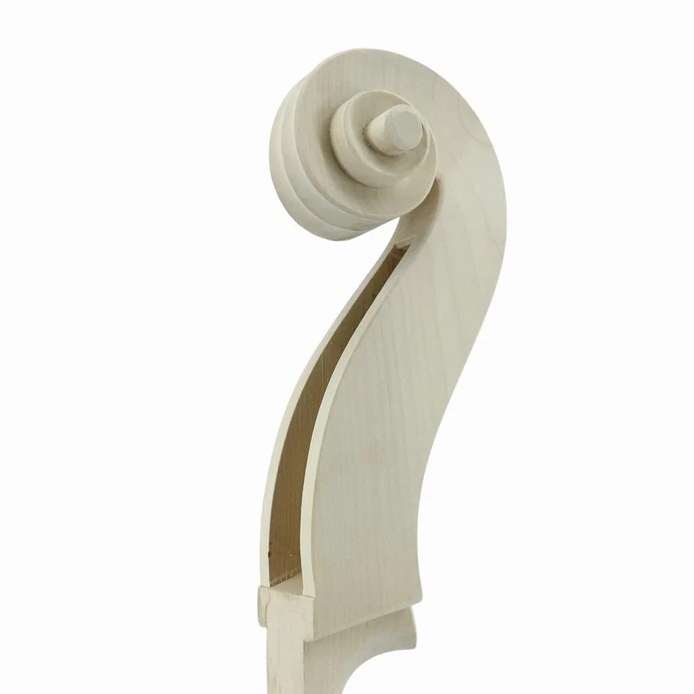 Manico verticale per contrabbasso 3/4, in legno d'acero, per riparazioni fai da te, ideale per strumenti di qualità, progetti, contrabbassi, sostituzione non porosa non finita (3/4)