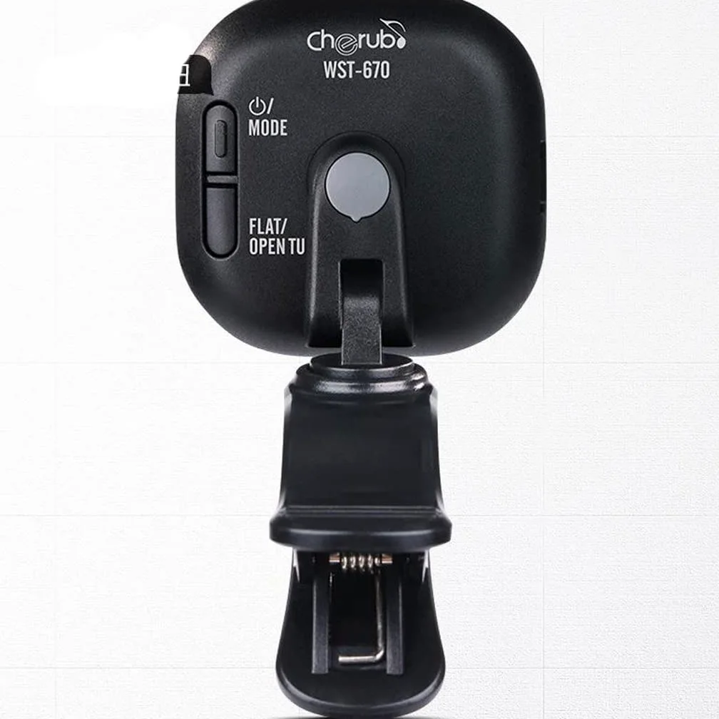 JJJ Acustic Guitar Electronic Tuner Ricaricabile Ukulele Violin Clip Tuner (Color : Black)