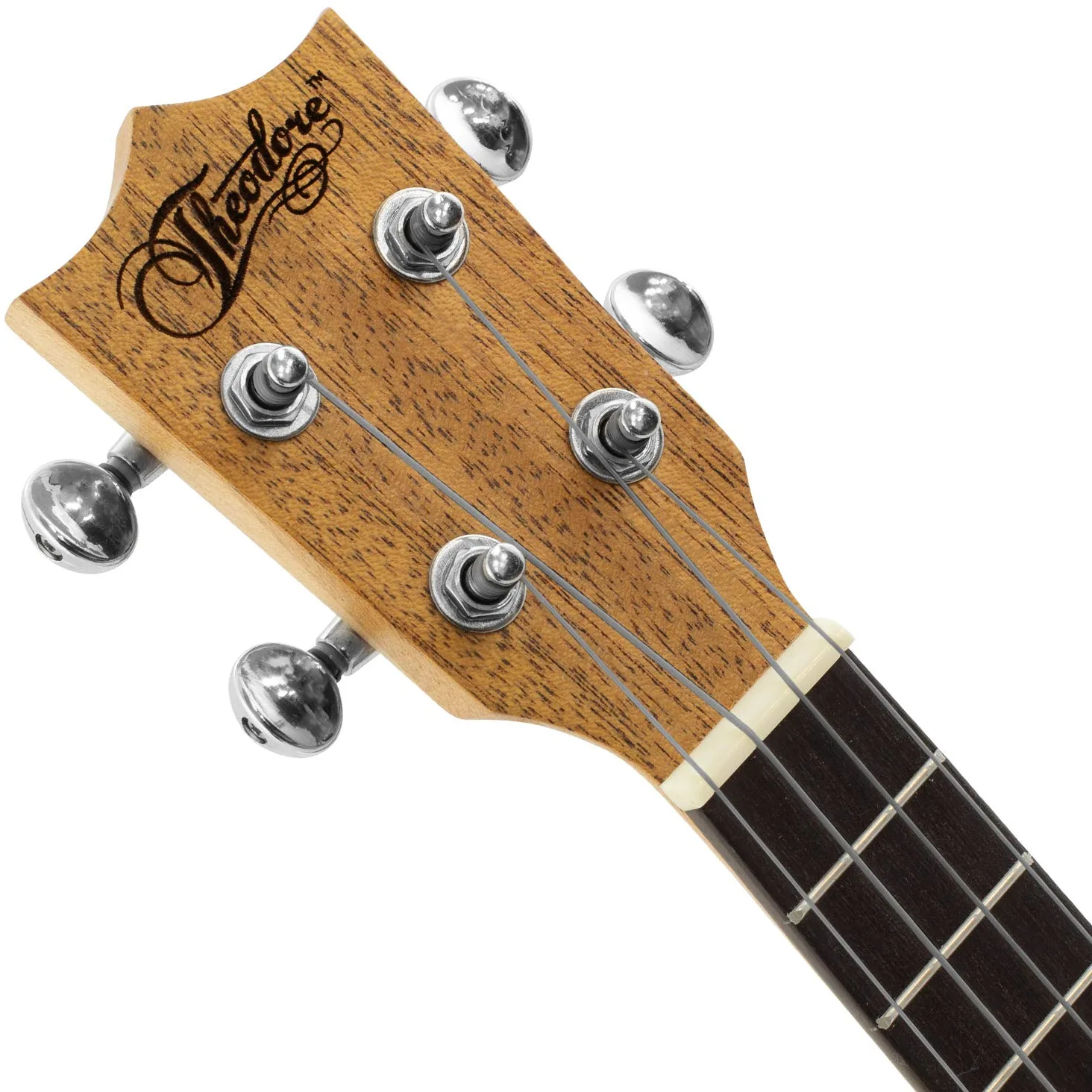 Theodore ukulele concerto mogano 58,4 cm kit completo | Include custodia, tracolla, accordatore clip, 3 plettri in feltro e corde di ricambio per ukulele.