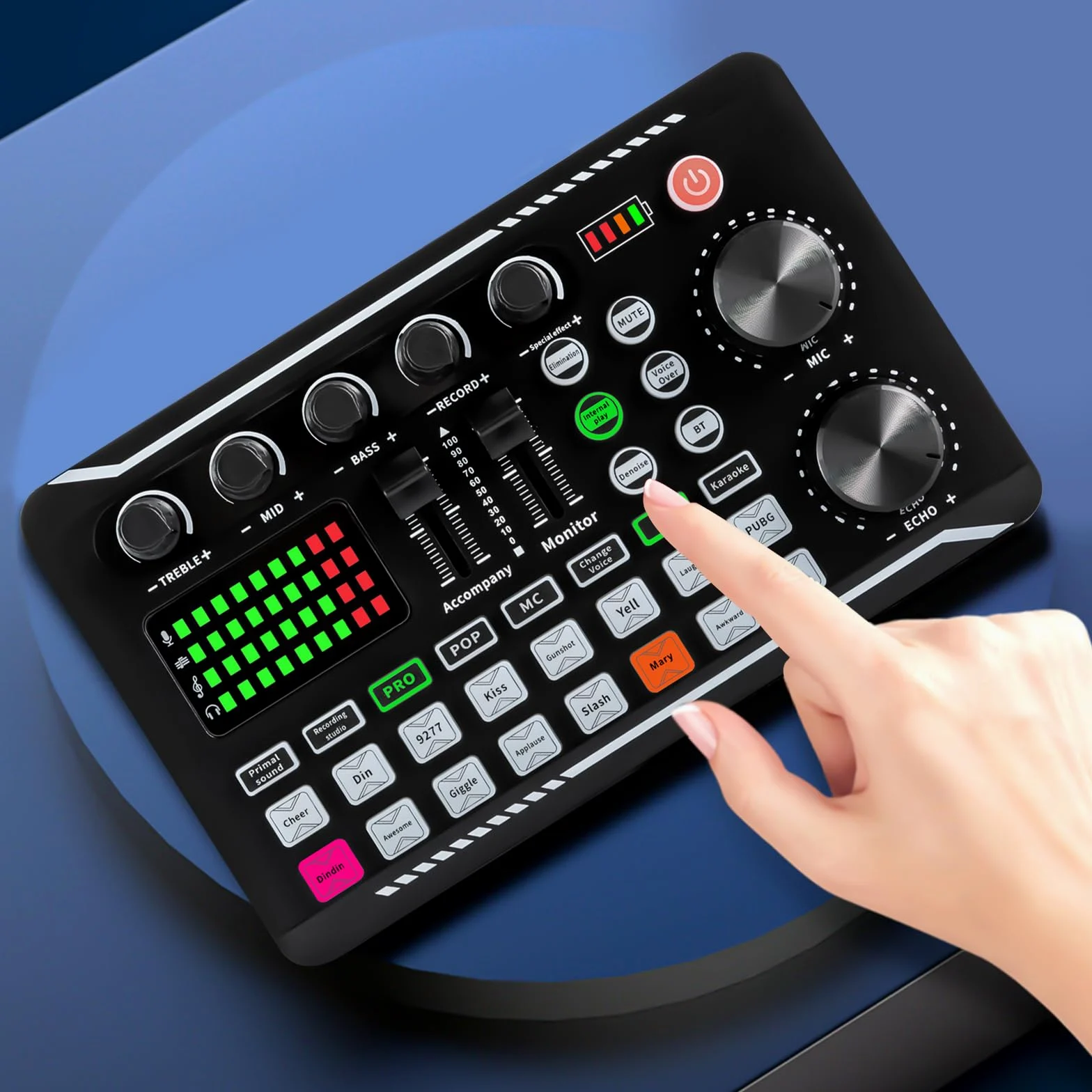 Set di schede audio live F998 Pro scheda audio Bluetooth Audio Interface Mixer Nero Basso Rumore Bluetooth Stereo Audio Mixer per Live Youtube Streaming, PC, studio di registrazione e gaming