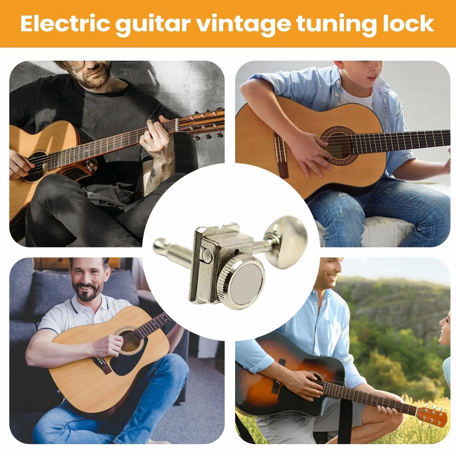 Accordatore Chitarra Bloccante Strumento di Accordatura per Strumenti | Chiave di Accordatura a Blocco per Chitarra Per Musicisti di Ogni Livello ed Età