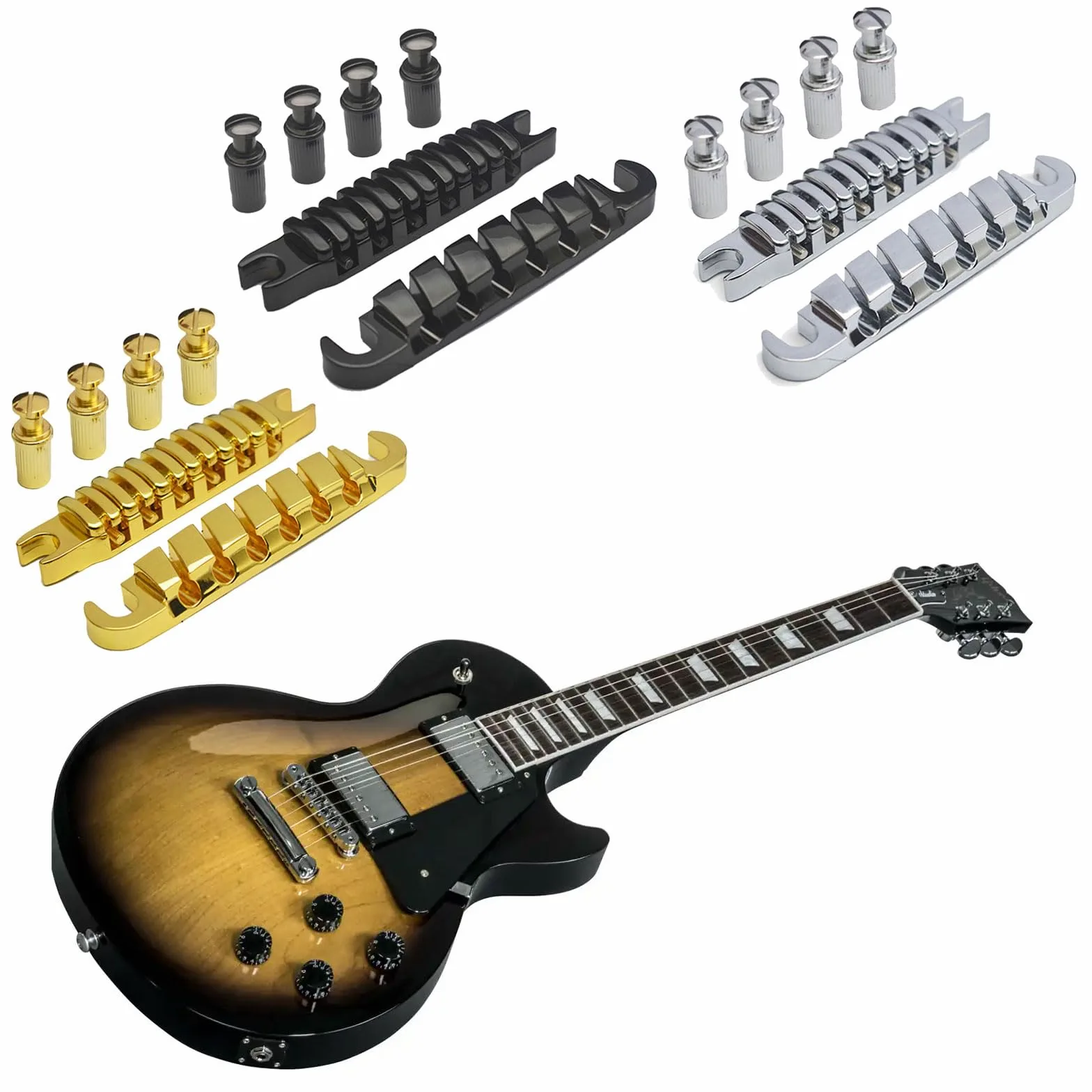 Ponte per chitarra elettrica a 6 corde per chitarra elettrica, corde da appendere, selle individuali per chitarra e accessori per chitarra