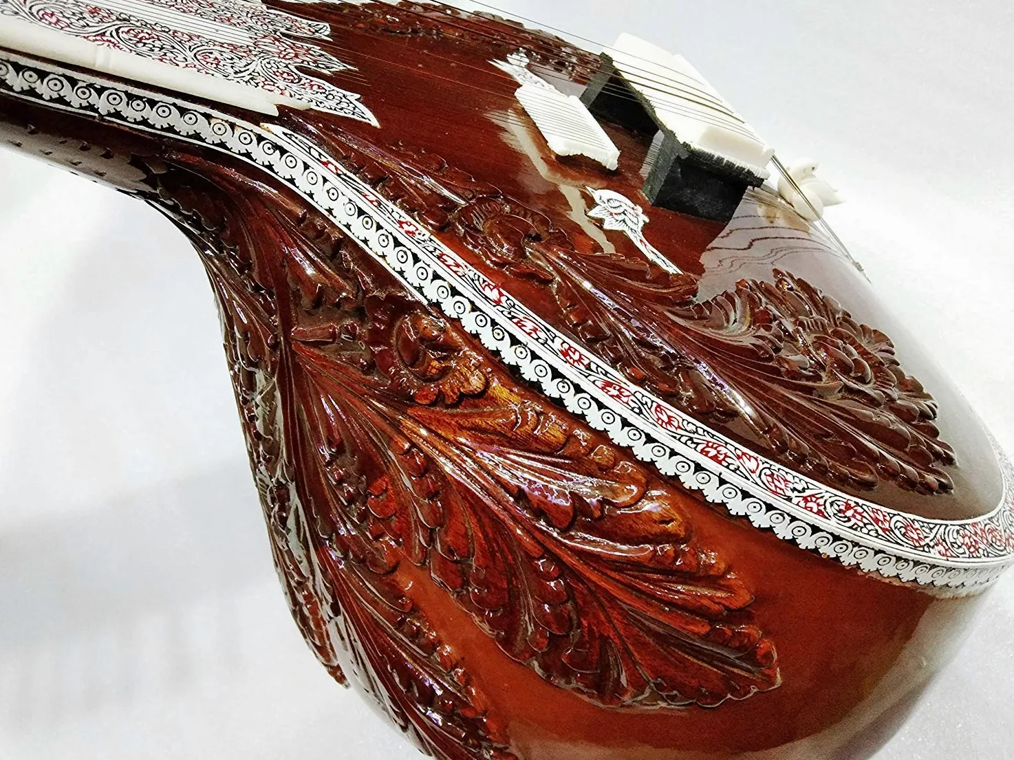 PINK-LOTUS SITAR, alta qualità concerto professionale, stile Ravi Shankar con scatola in fibra