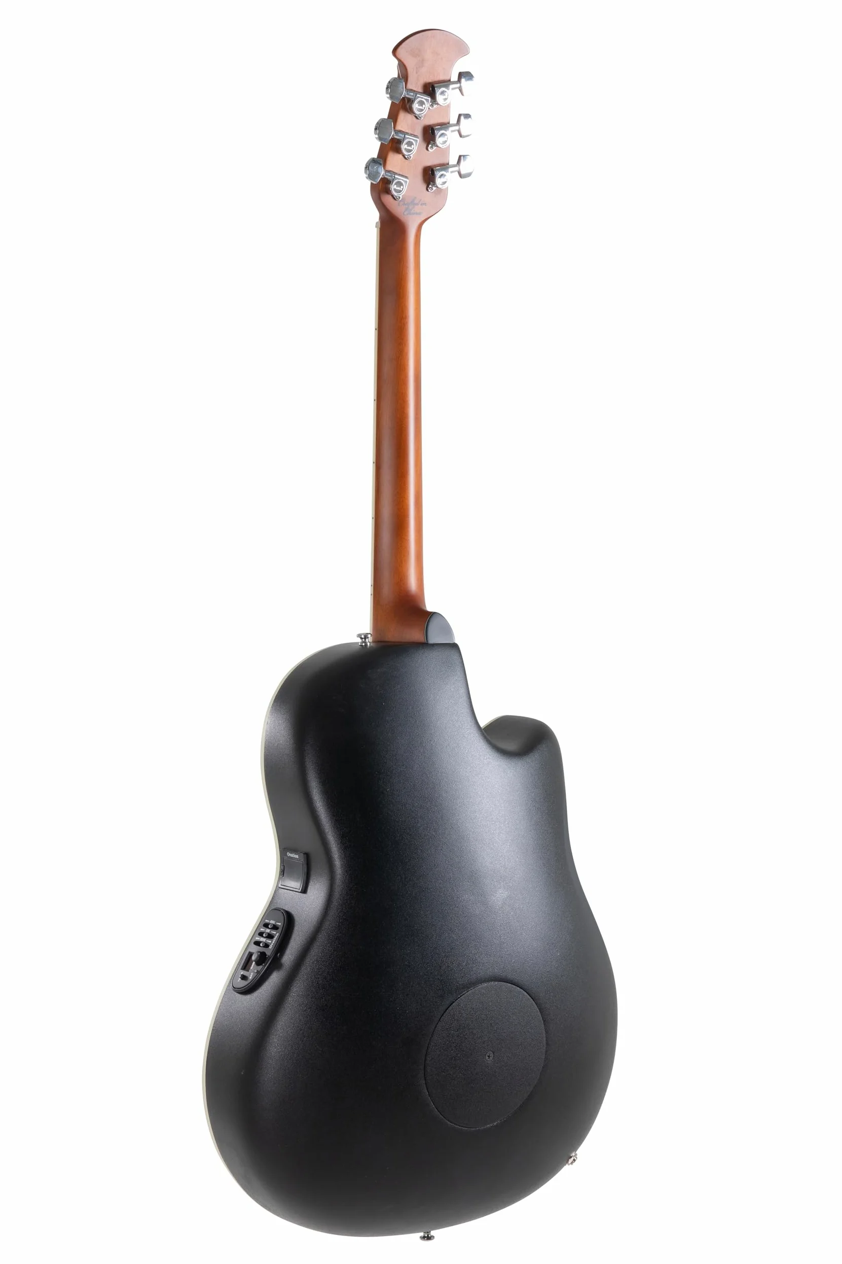 Ovation Chitarra acustica elettrica Celebrity Elite Plus CE44LX Mid Cutaway – Modello a mano sinistra – Coperta in legno pregiato – Mid-depth Lyrachord Body – Ruby Burst – CE44LX-1R-G