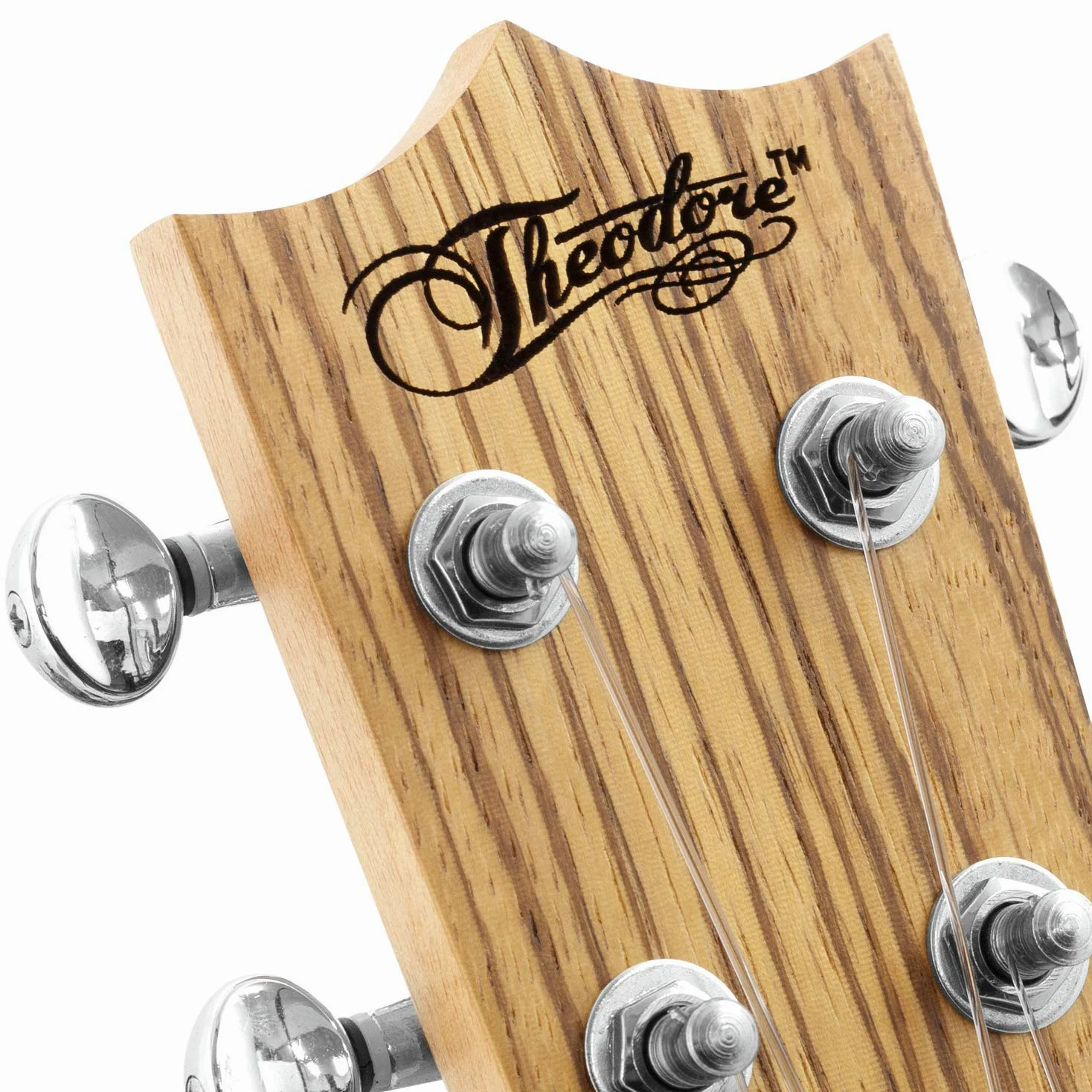 Theodore T-U-04-ZB ukulele concerto zebrano kit completo | Include accordatore, custodia, tracolla, 3 plettri in feltro e corde di ricambio, ideale per principianti.