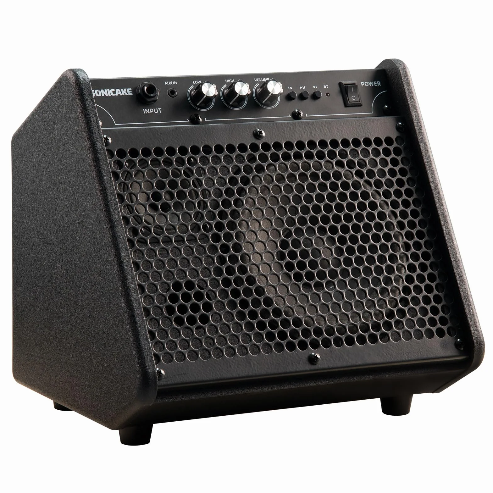 SONICAKE Amplificatore per Batteria Elettronica 20W Casse Bluetooth Portatili con Doppio Driver