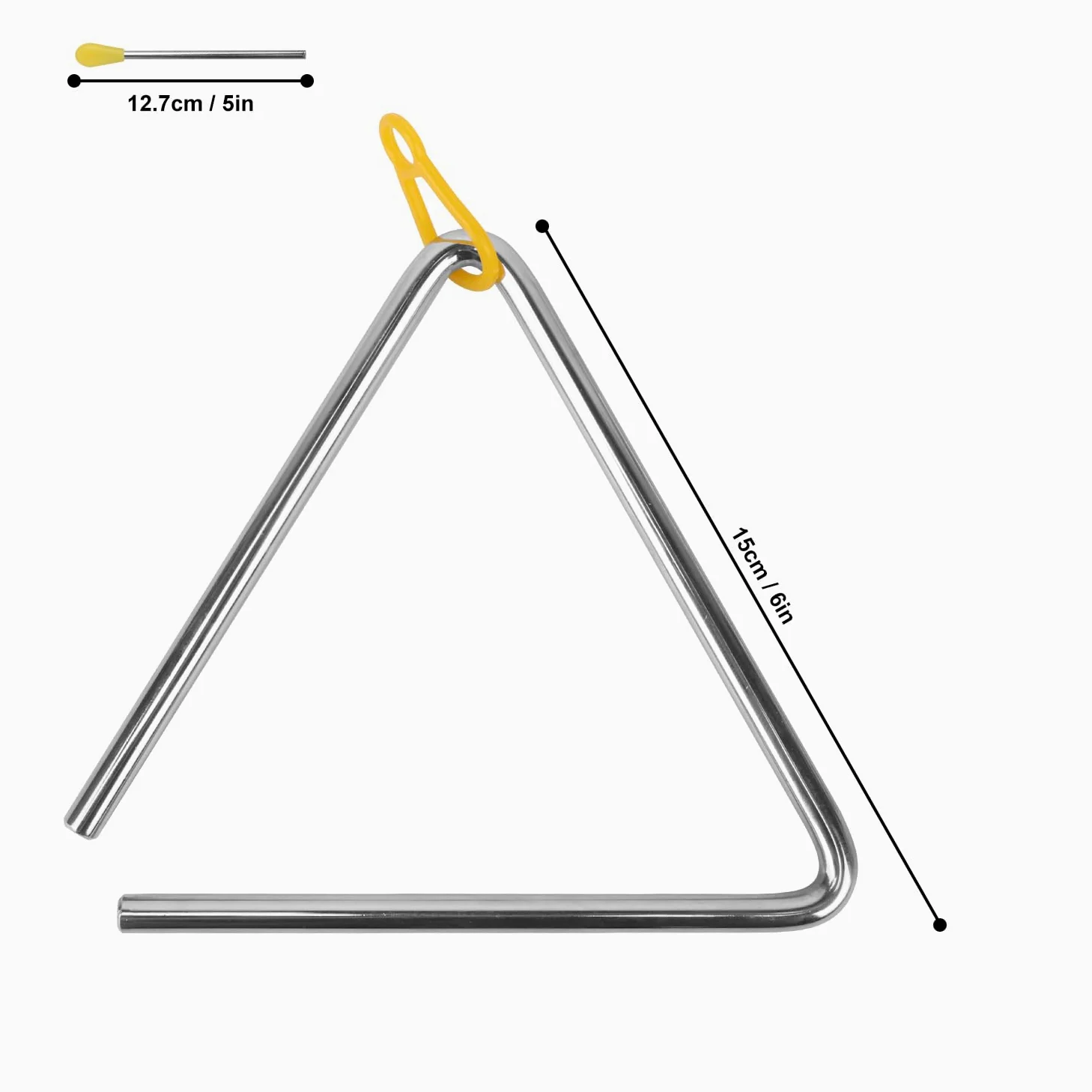 20 strumenti a percussione triangolari da 15,2 cm, strumento triangolare con percussione, strumento a triangolo a percussione ritmica per lezioni di musica, concerti, performance di band