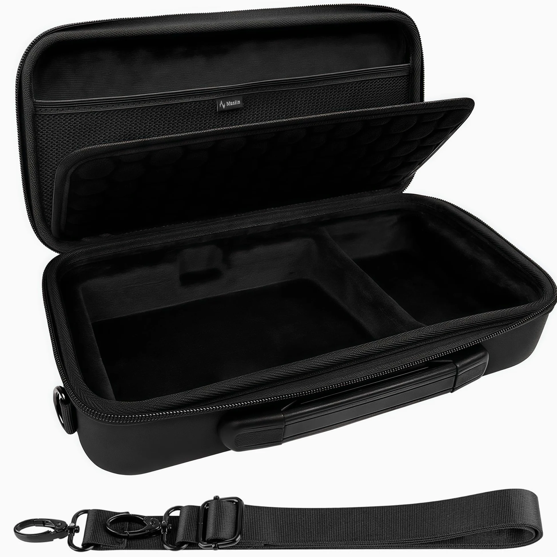 Musiin Custodia con interfaccia audio personalizzata compatibile con UA Apollo Solo Heritage/Apollo Solo USB, guscio rigido con tracolla, scomparto separato per cavi, archiviazione portatile per