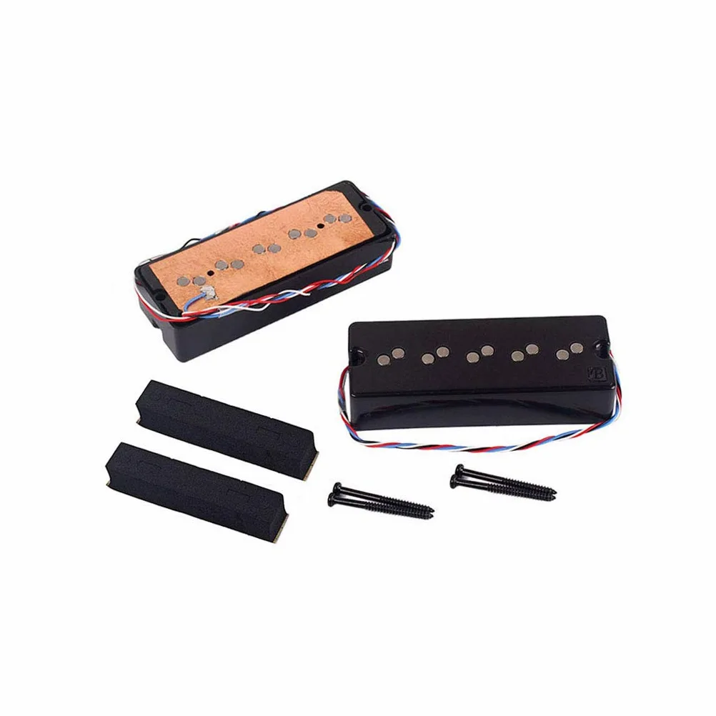 Alnicov Pickup per basso Set di pickup Humbucker a doppio strato con saponetta per parti di basso a 5 corde